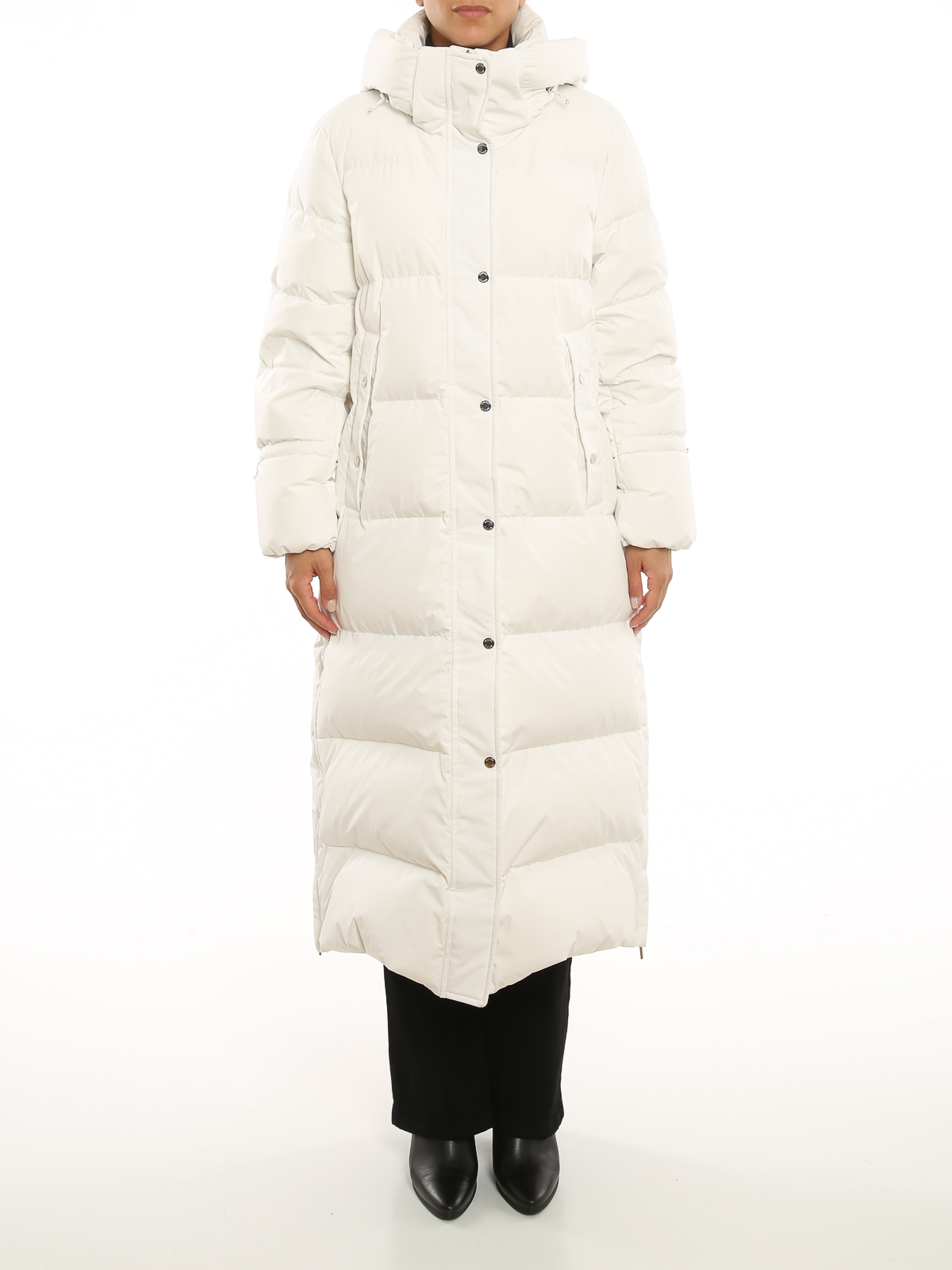 Moorer Breuil long puffer coat - White - Women | BREUILSTPBLANC