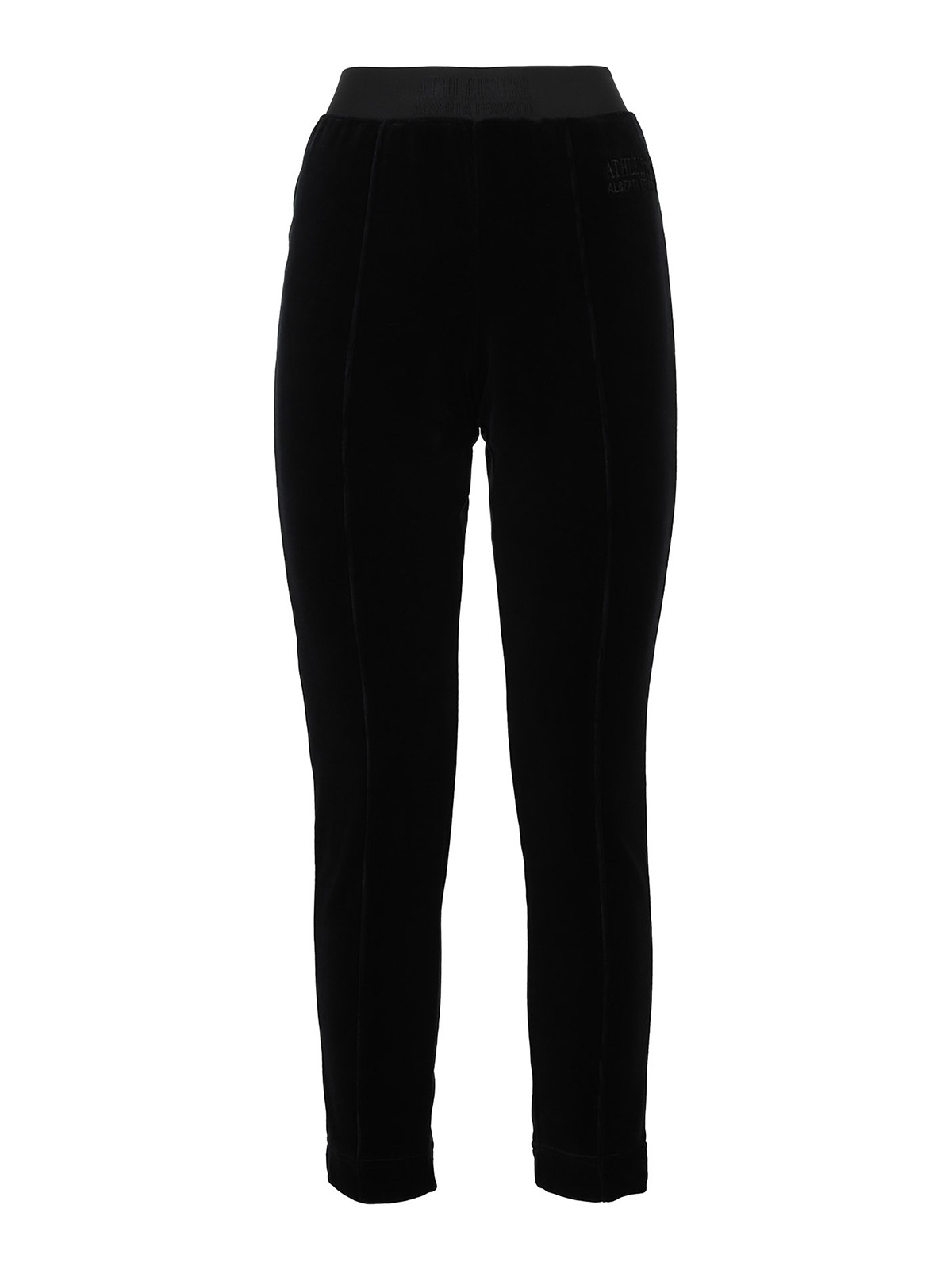 Alberta Ferretti Pantaloni in ciniglia Nero Donna 032292230555