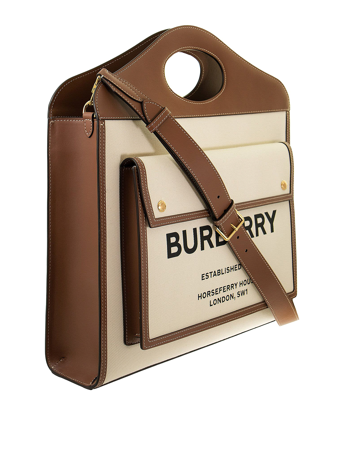 Burberry Bronze Haymarket Canvas and Leather Medium Alchester