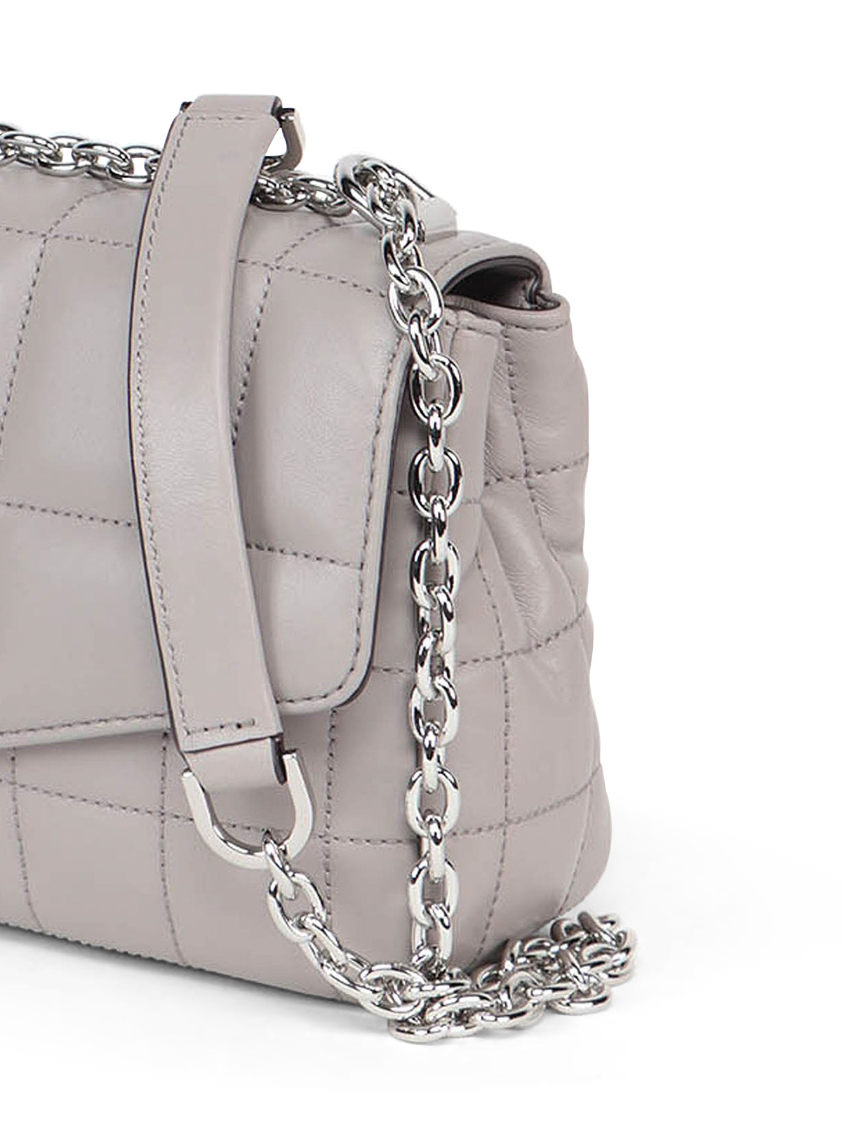 Michael Kors, Bags, Michael Michael Kors Soho Small Chain Leather  Shoulder Bag Heather Grey