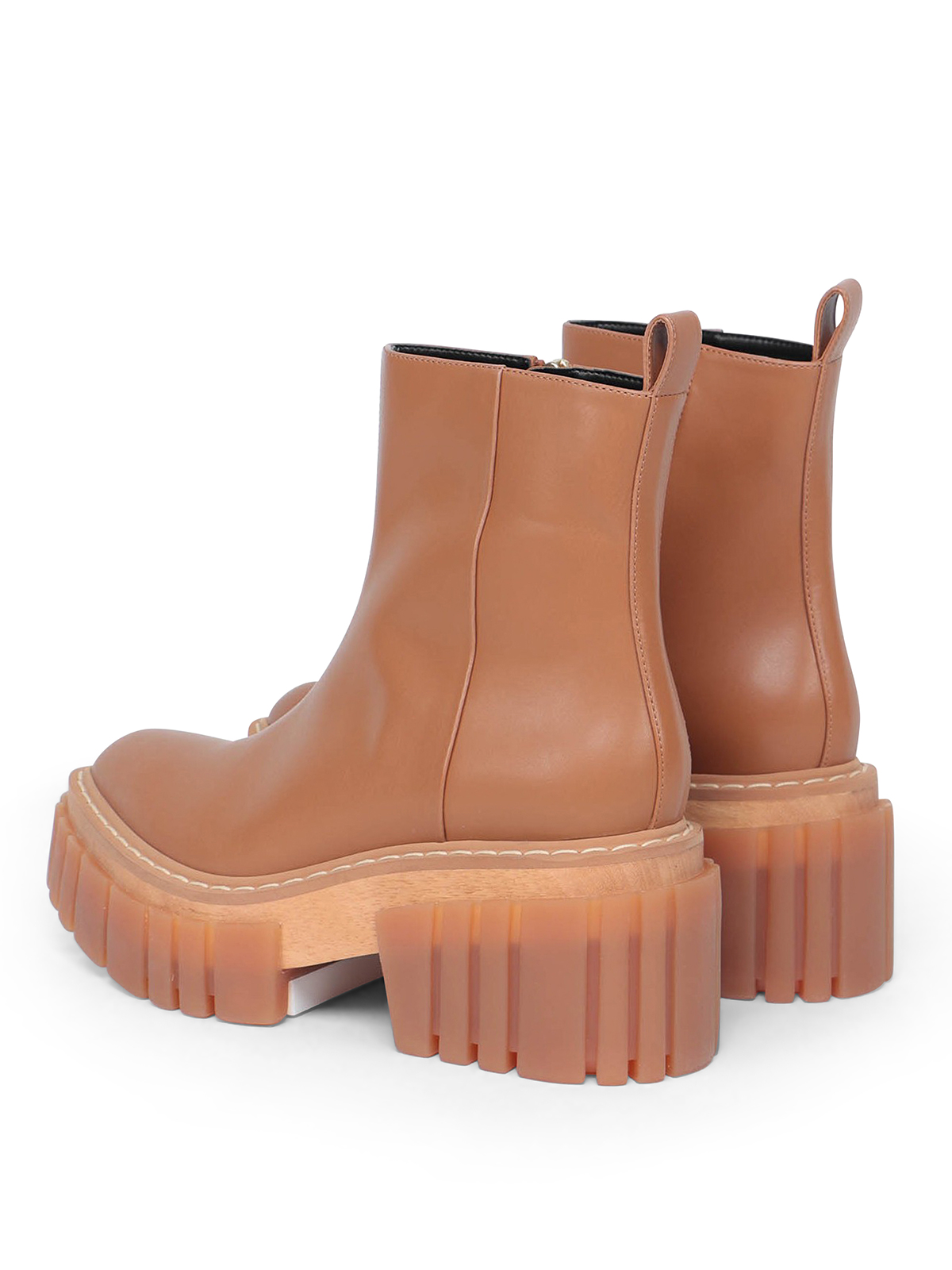 Shop Stella Mccartney Emily Ankle Boots In Brown