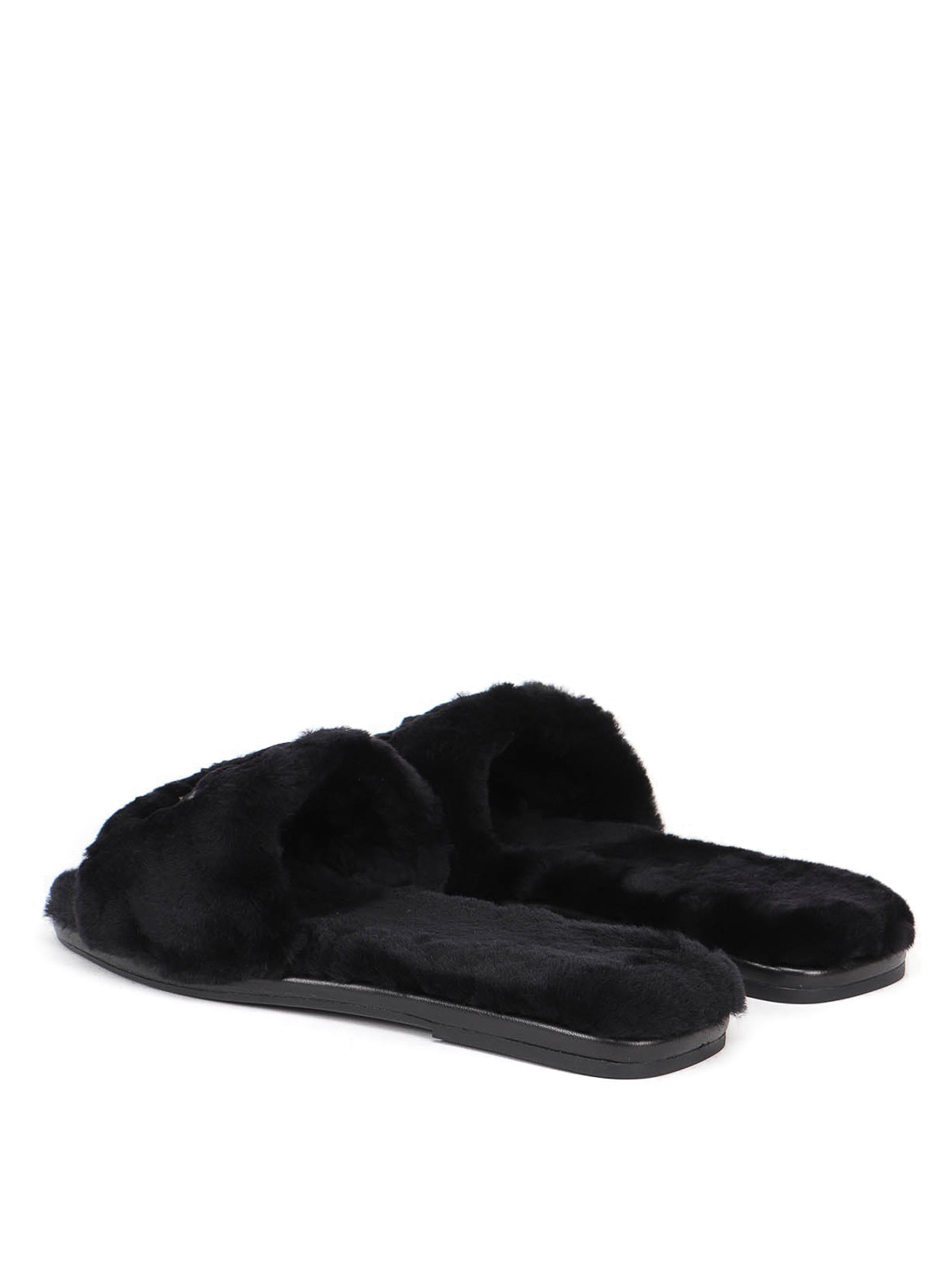 Tory burch discount fur slides