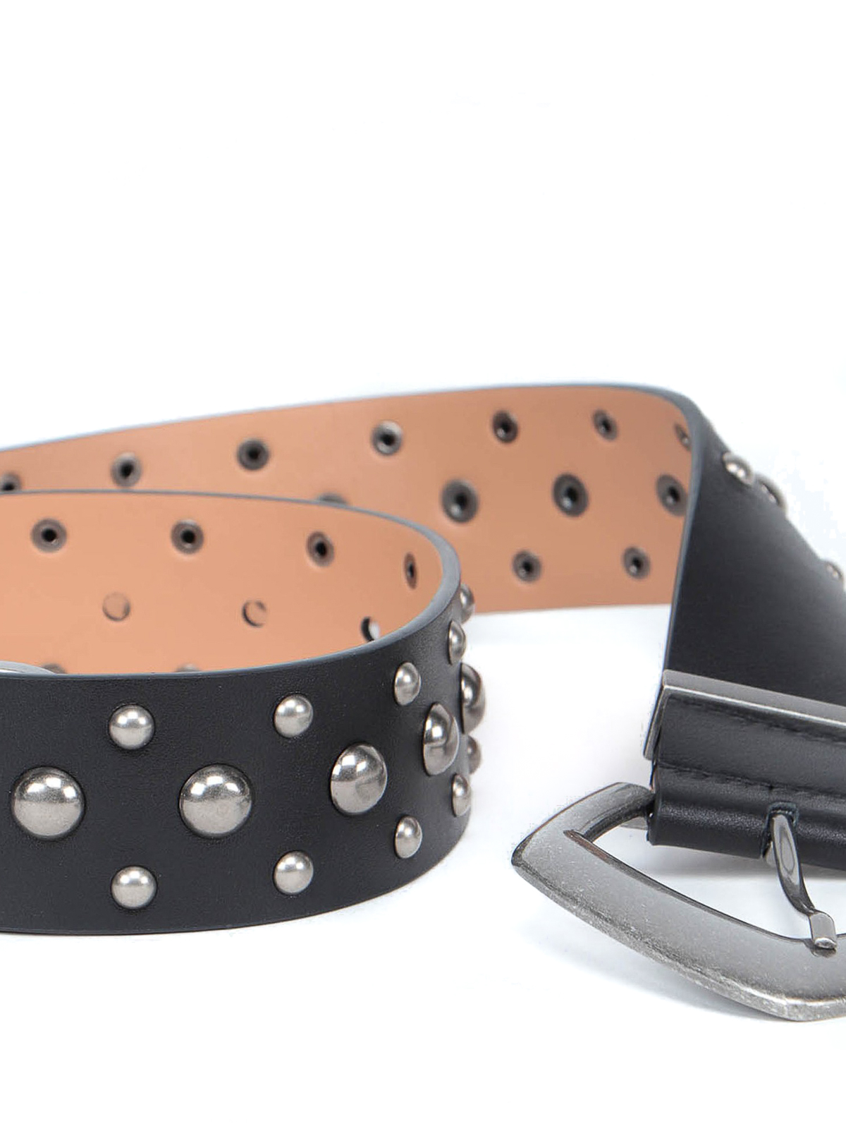 Jacob Cohen Studded Leather Belt Women grey Belts Leather belt JACOB COHEN Grey size 80 cm in Leather - 52726831 main image 4