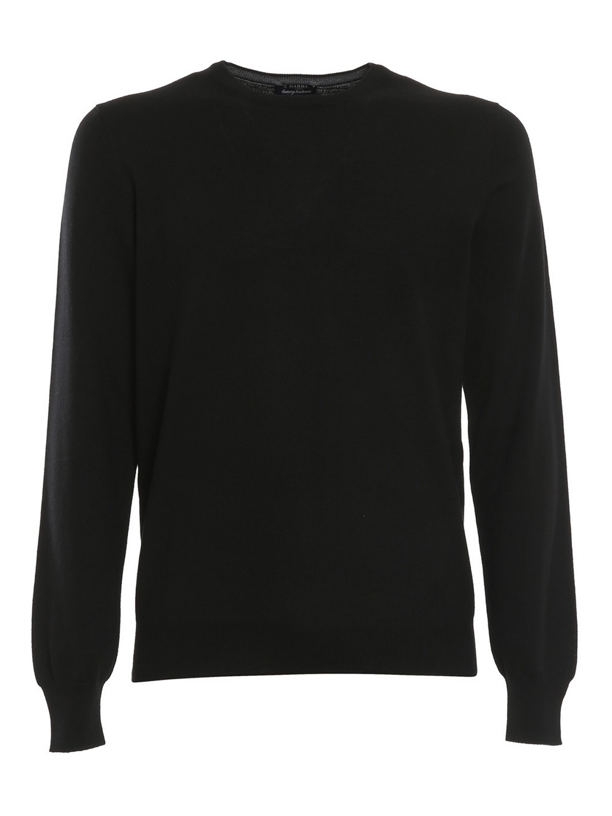 Shop Barba Pure Virgin Wool Crew Neck Sweater In Black