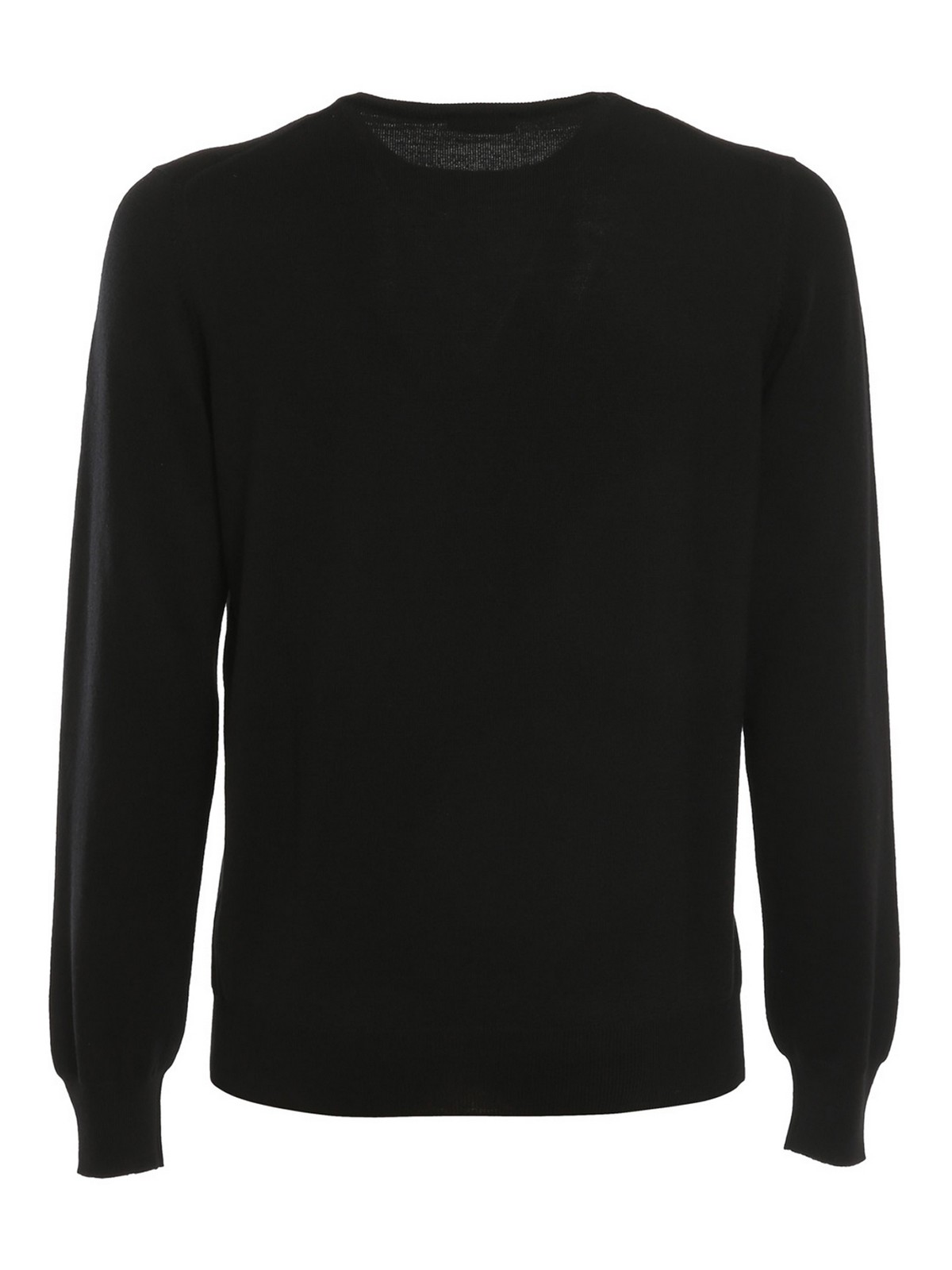 Shop Barba Pure Virgin Wool Crew Neck Sweater In Black