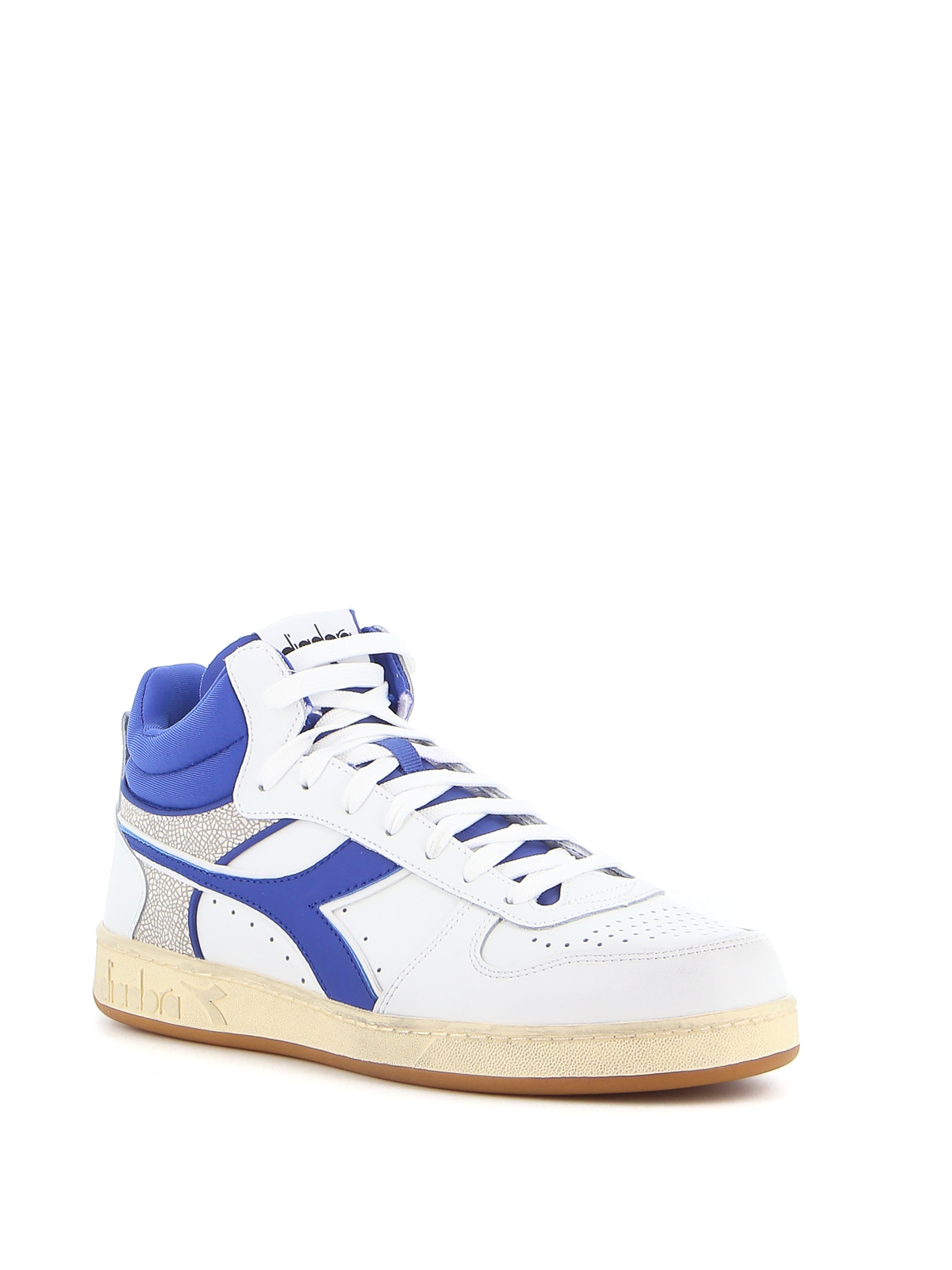 Diadora Magic Basket Demi Cut Icona Leather – Sneakers Uomo In Pelle E Suede, Ispirate Al Basket 1985