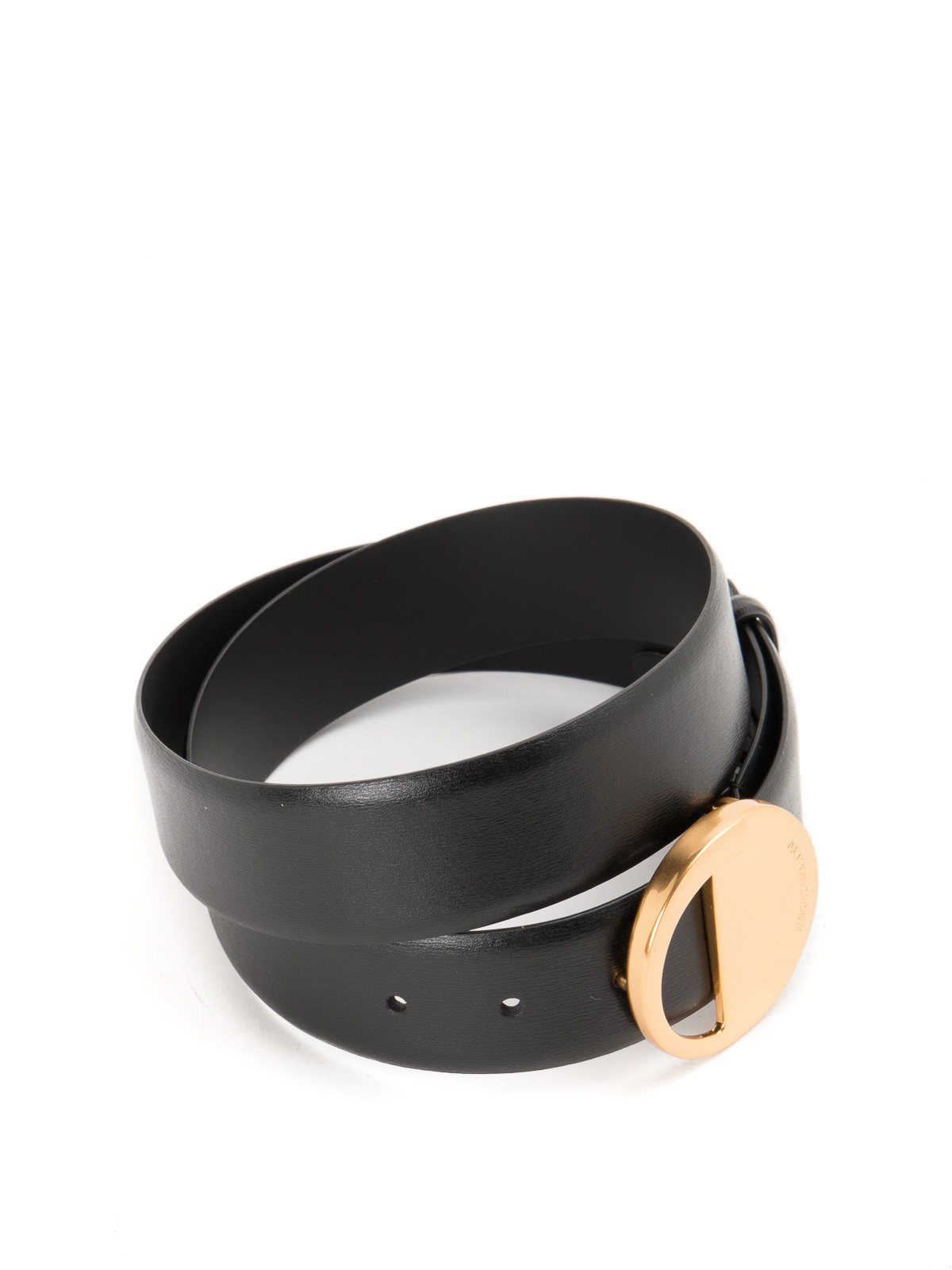 Shop Emporio Armani Leather Belt In Black