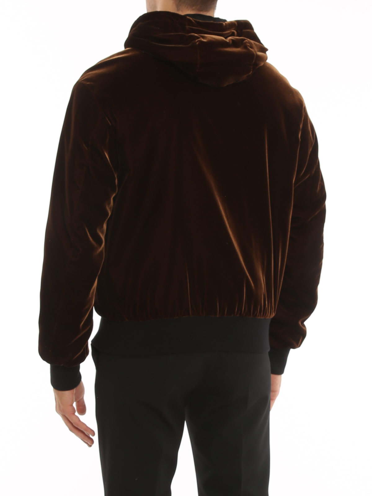 Giorgio Armani Velvet bomber jacket - Brown|1WGOB05YT0025U66C