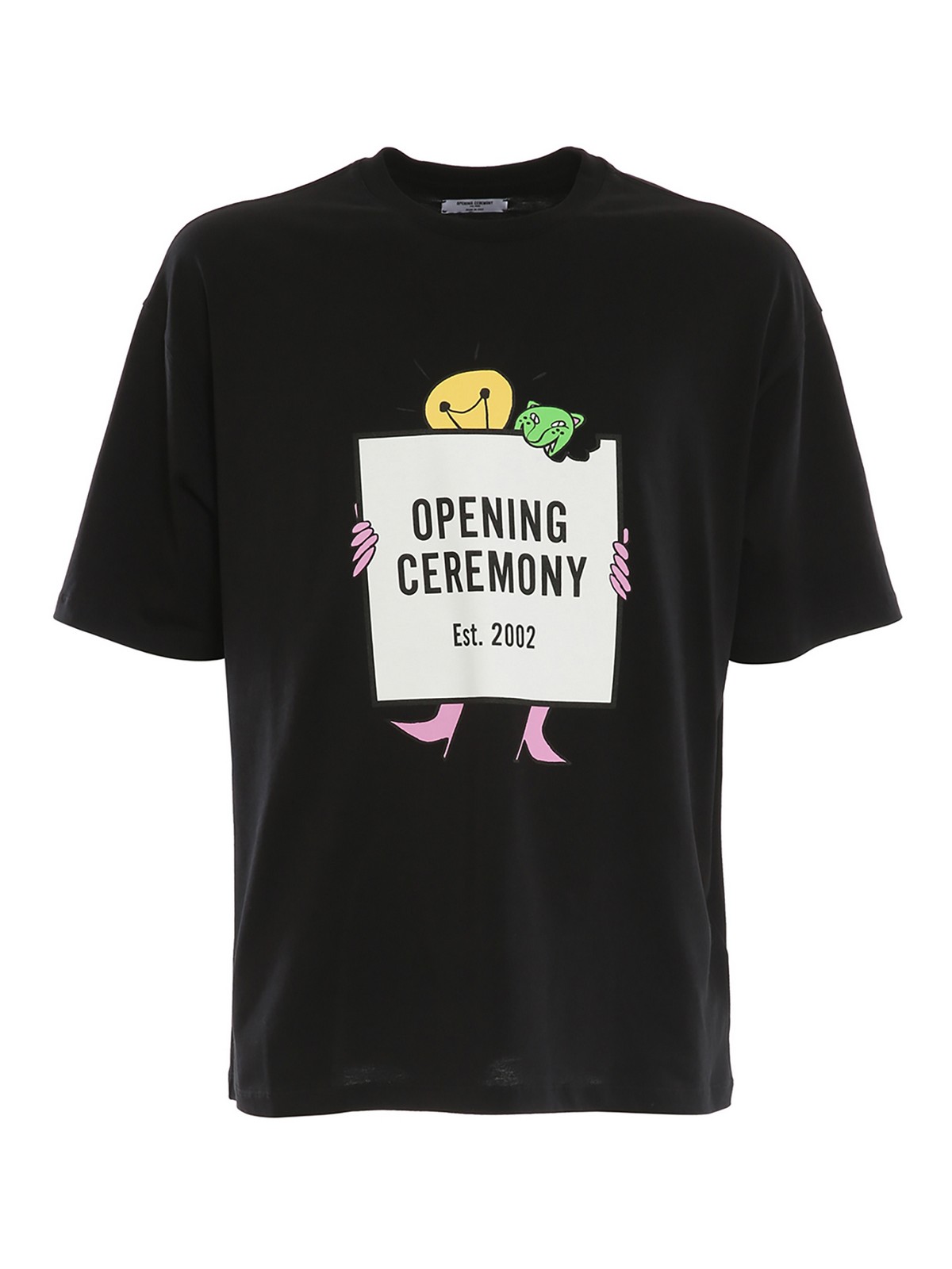 Shop Opening Ceremony Printed Cotton Jersey T-shirt In Black