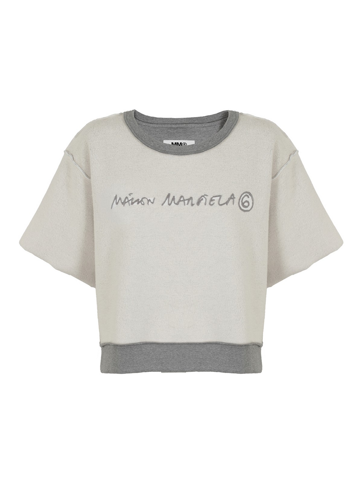 MM6 Maison Margiela Reversible short sleeved sweatshirt