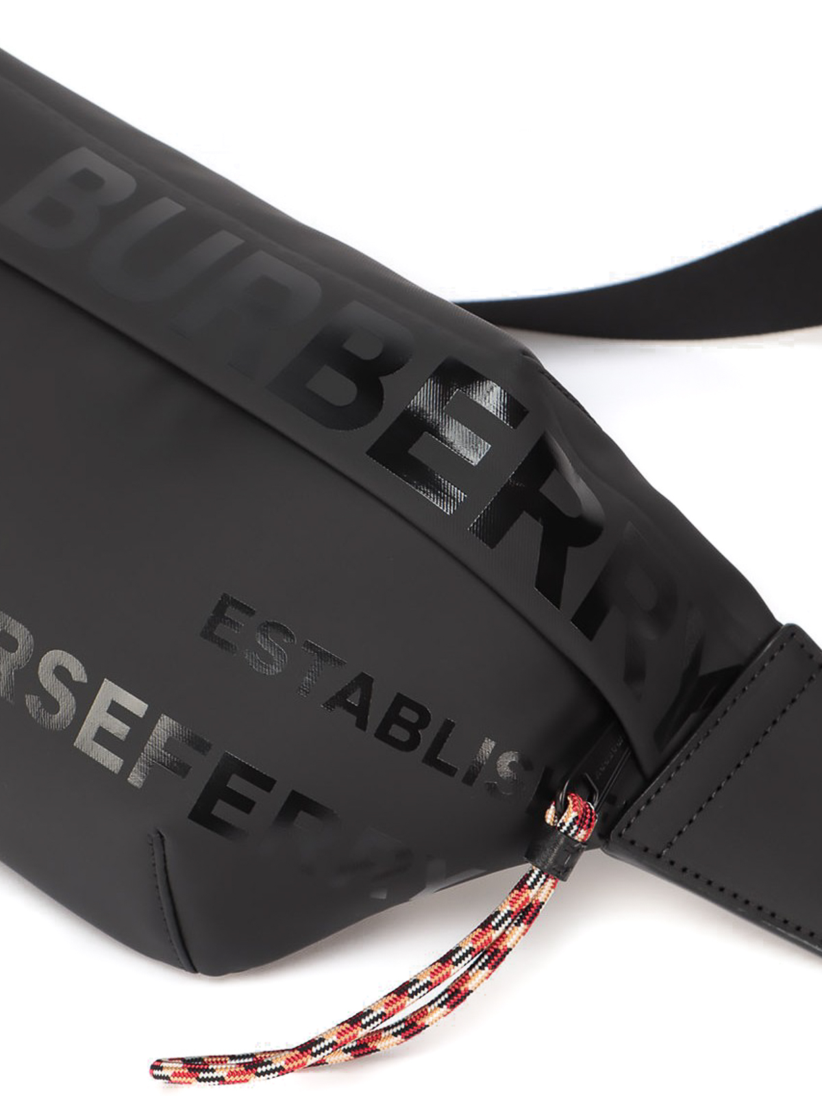 BURBERRY: Horseferry fabric belt bag - Black  Burberry belt bag 8036555  online at