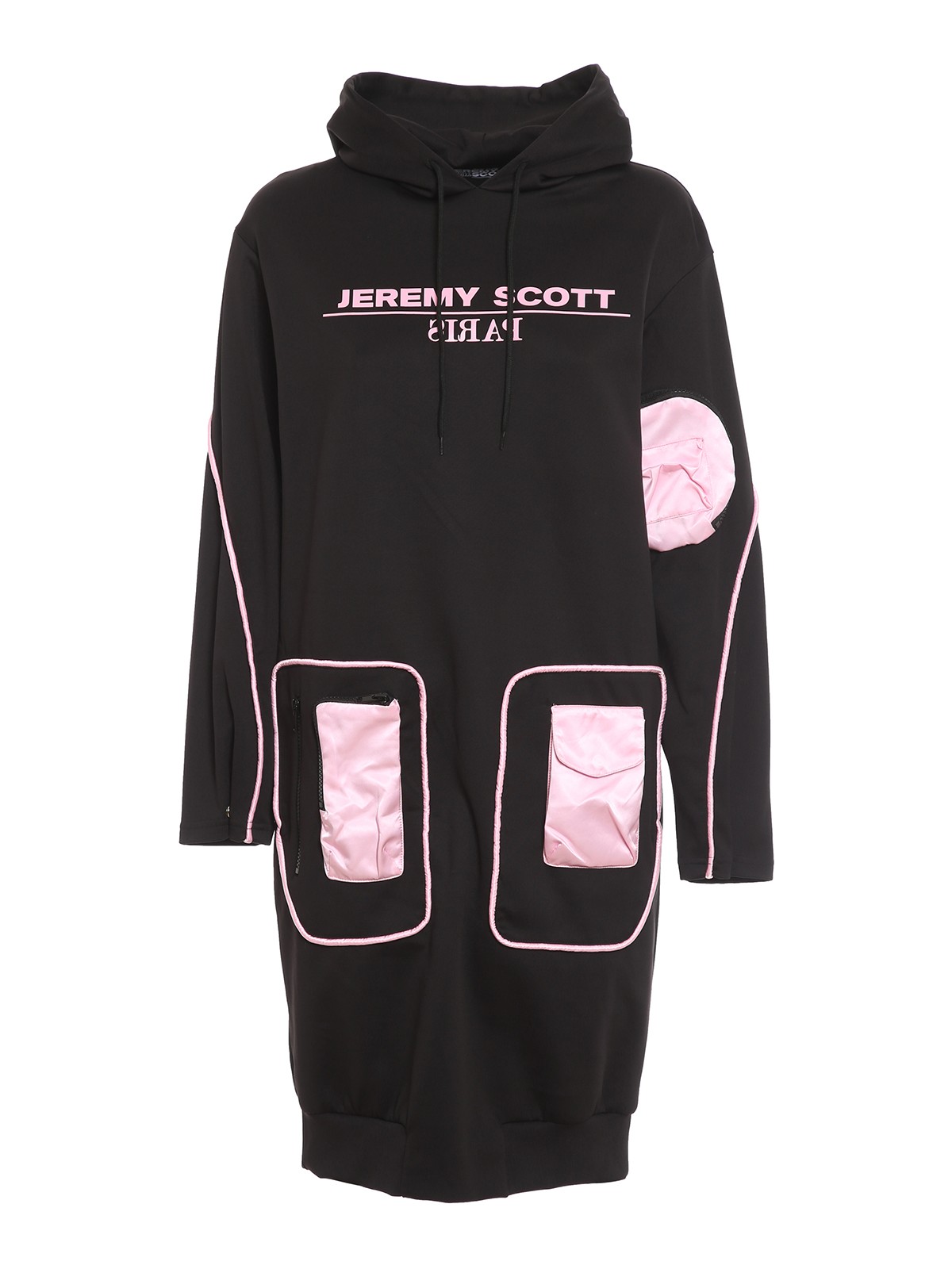 Jersey dress with contrasting pockets