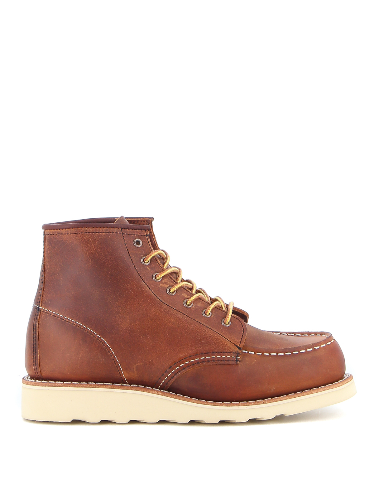 Red Wing Shoes Faded Leather Ankle Boots In Brown