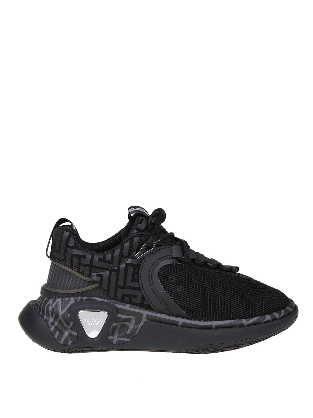 【送料&関税込】Balmain B-runner Sneakers Balmain Men's B Runner Asymmetric Chunky Sneakers | Neiman