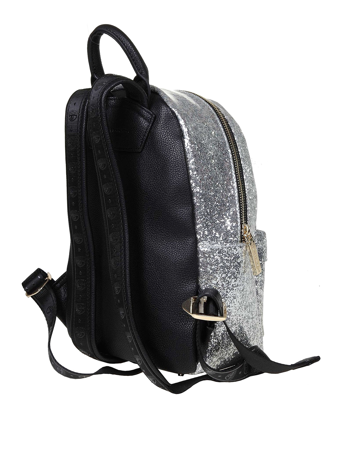Chiara Ferragni Silver Glitter Eye Backpack Chiara Ferragni Flirting glittered backpack - Women  main image 2