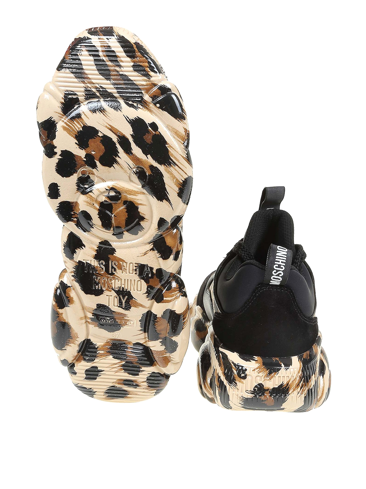 Moschino best sale leopard sneakers