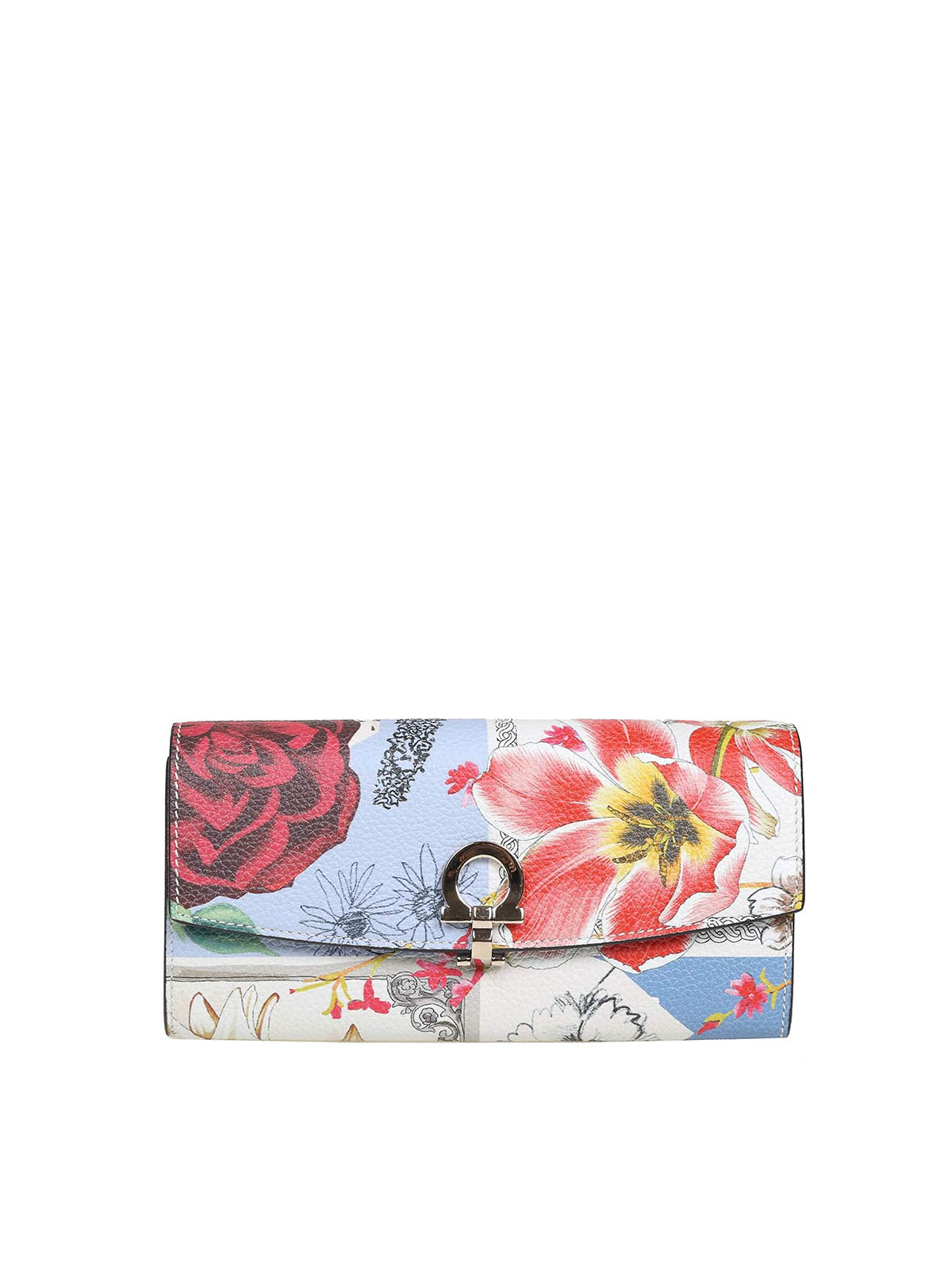 Ferragamo Floral printed leather wallet Multicolour 746514