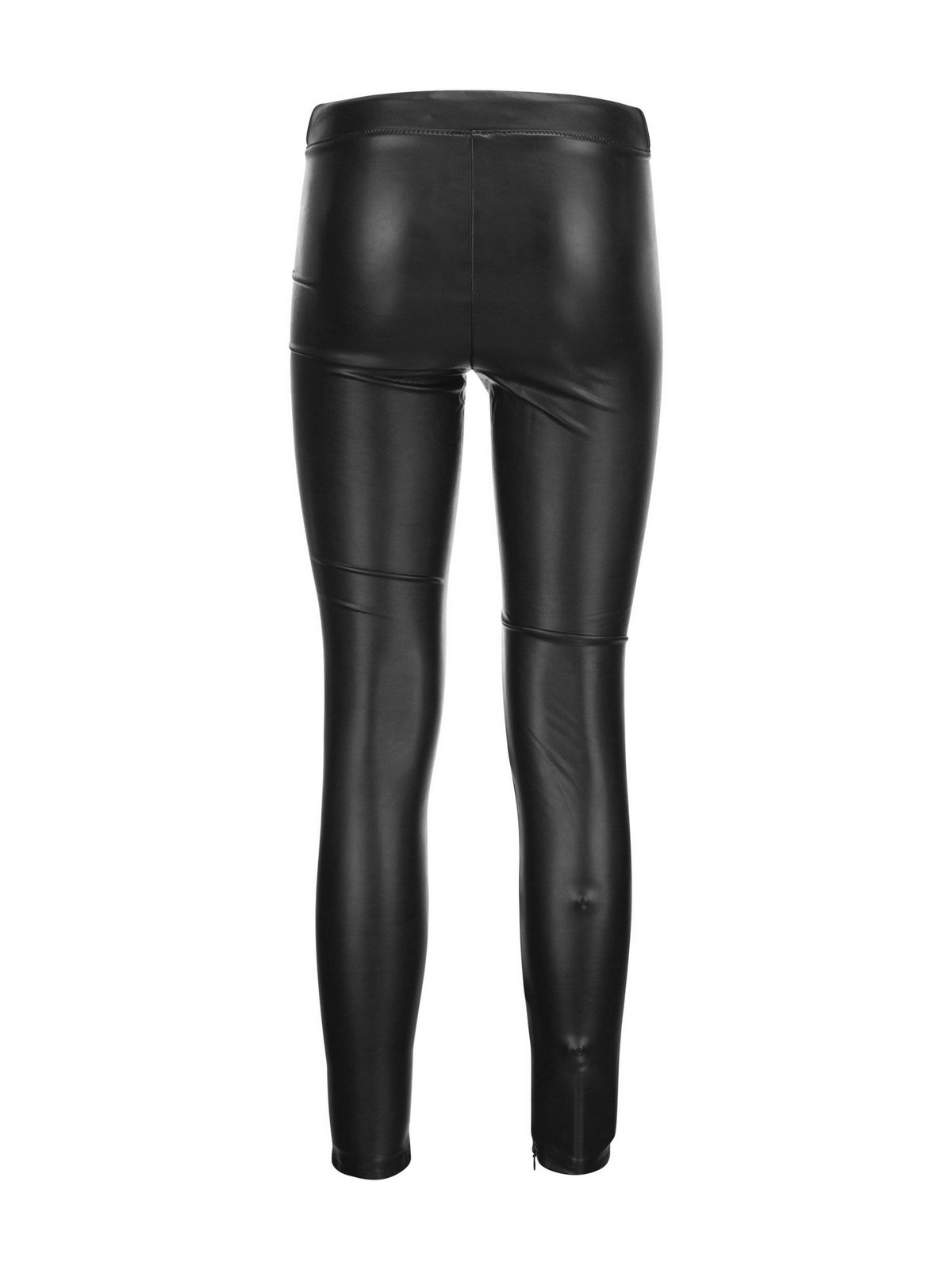 Shop Michael Kors Leather Leggings In Black