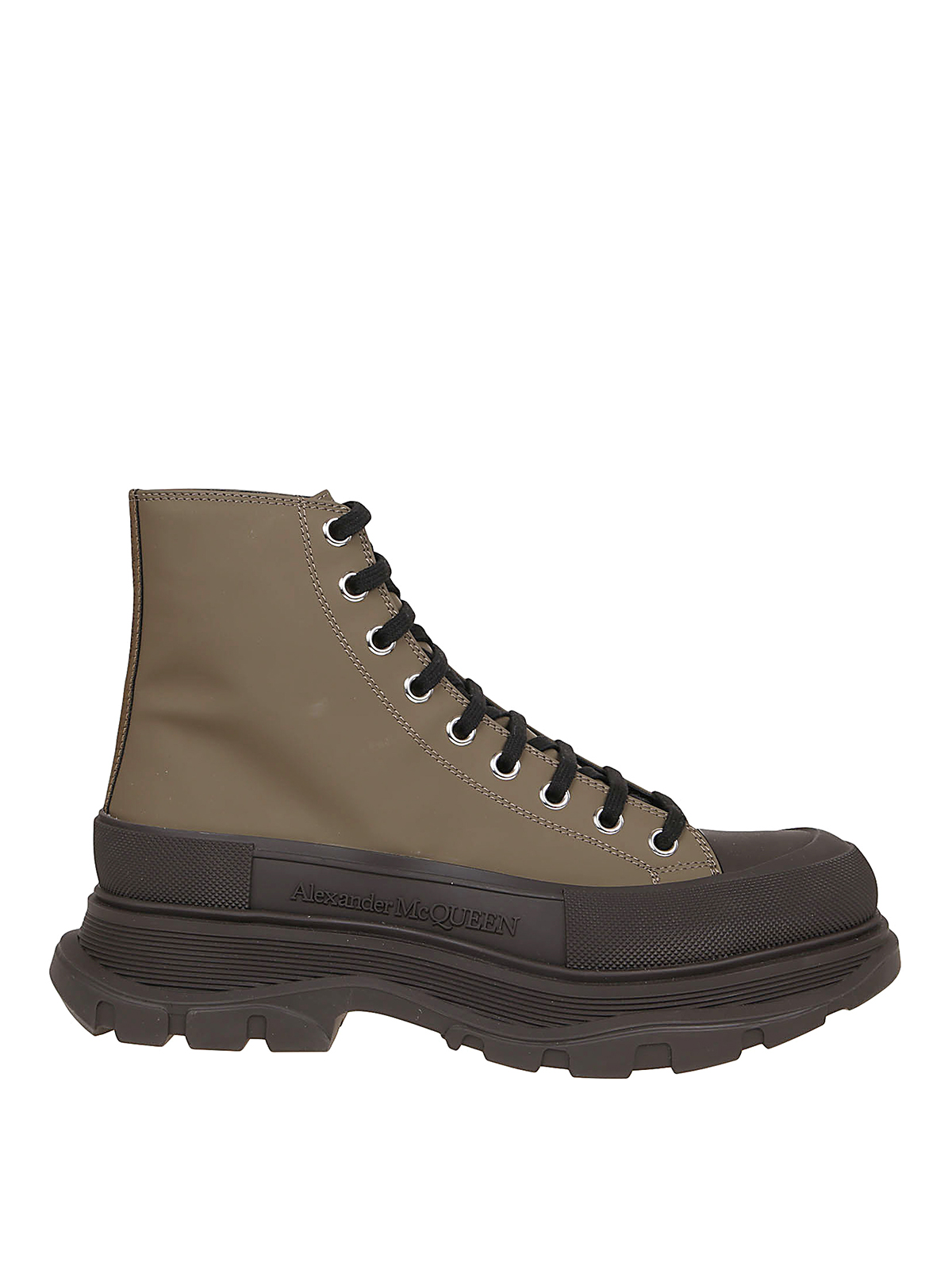 Alexander McQueen Brown High-Top Canvas Sneaker Boot Alexander McQueen Tread Slick: Official Images & Where to Buy main image 3