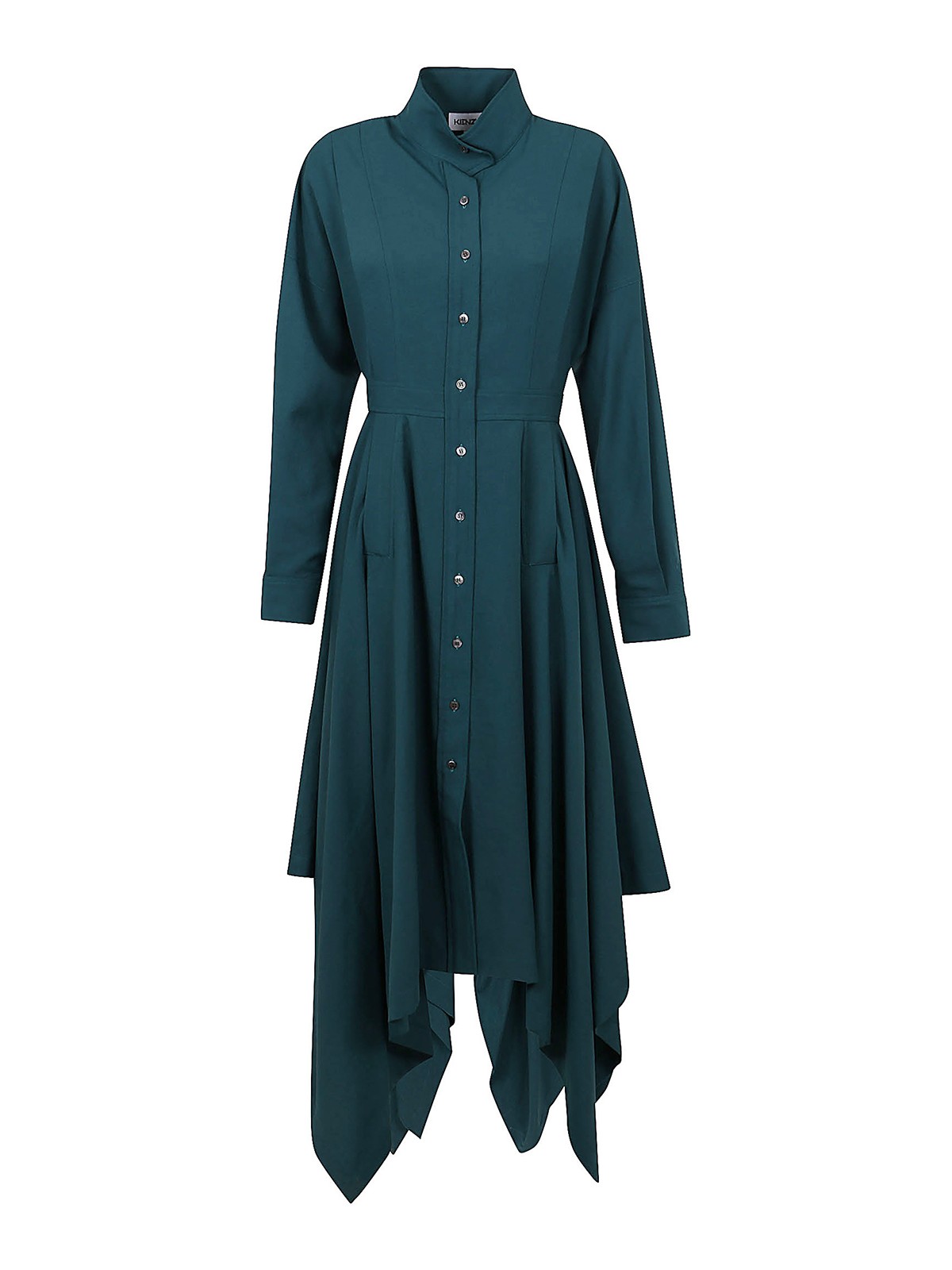 kenzo green dress Kimono Midi Dress in Dark Khaki – SVRN