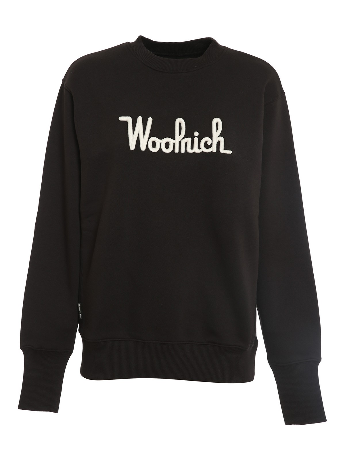 Woolrich Logo Lettering Embroidery Sweatshirt In Black