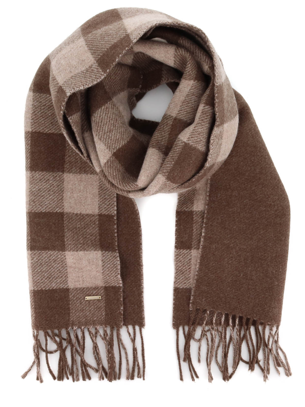 Woolrich Buffalo Check Scarf In Brown