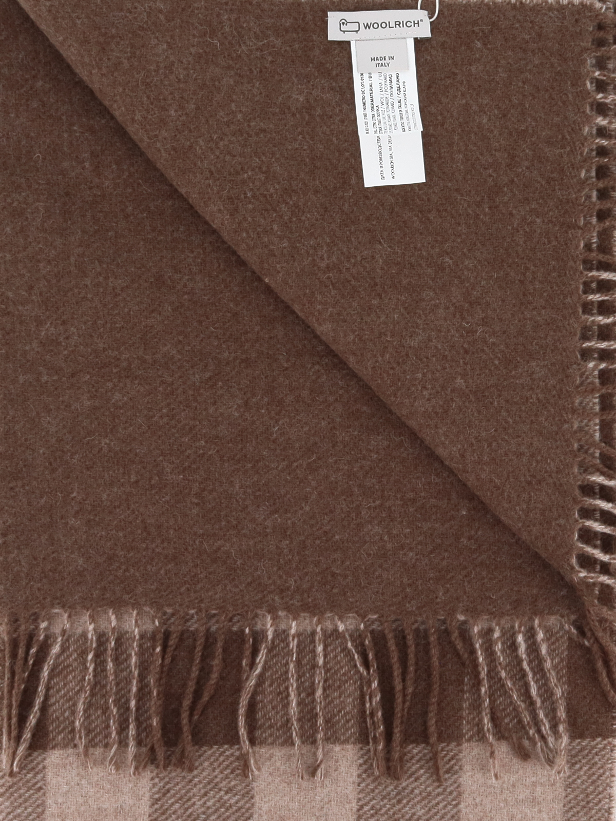 Shop Woolrich Buffalo Check Scarf In Brown