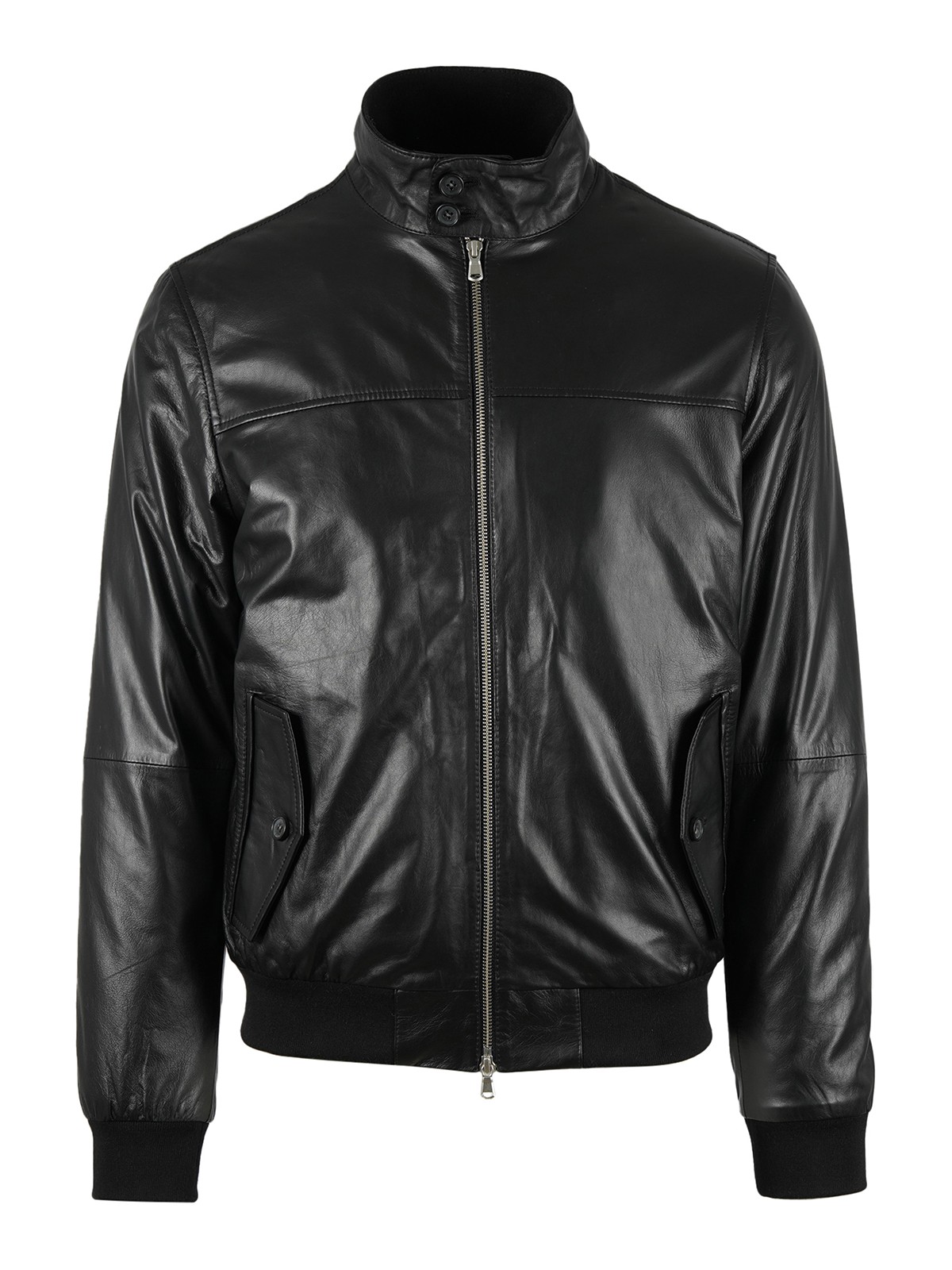 ジャケット・アウター EMMETI Andrea black lamb leather single Andrea D'Amico Man leather jacket - Black - Men | DGU0413999