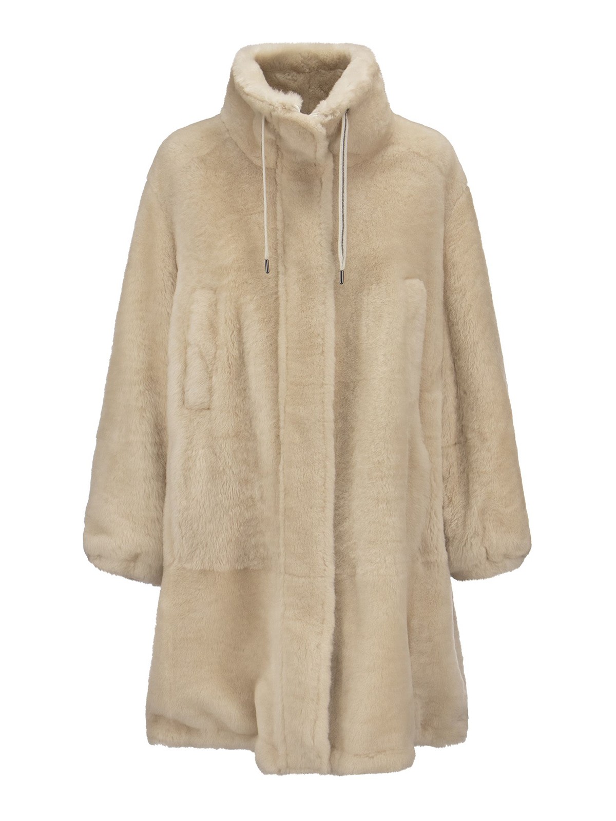 Brunello Cucinelli 毛皮/ムートンコート - ベージュ|MPMFS9961C9634