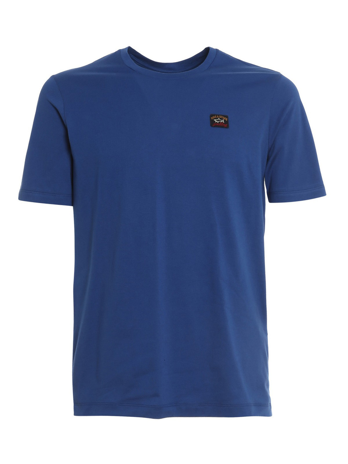 Paul & Shark Logo Patch T-shirt In Blue