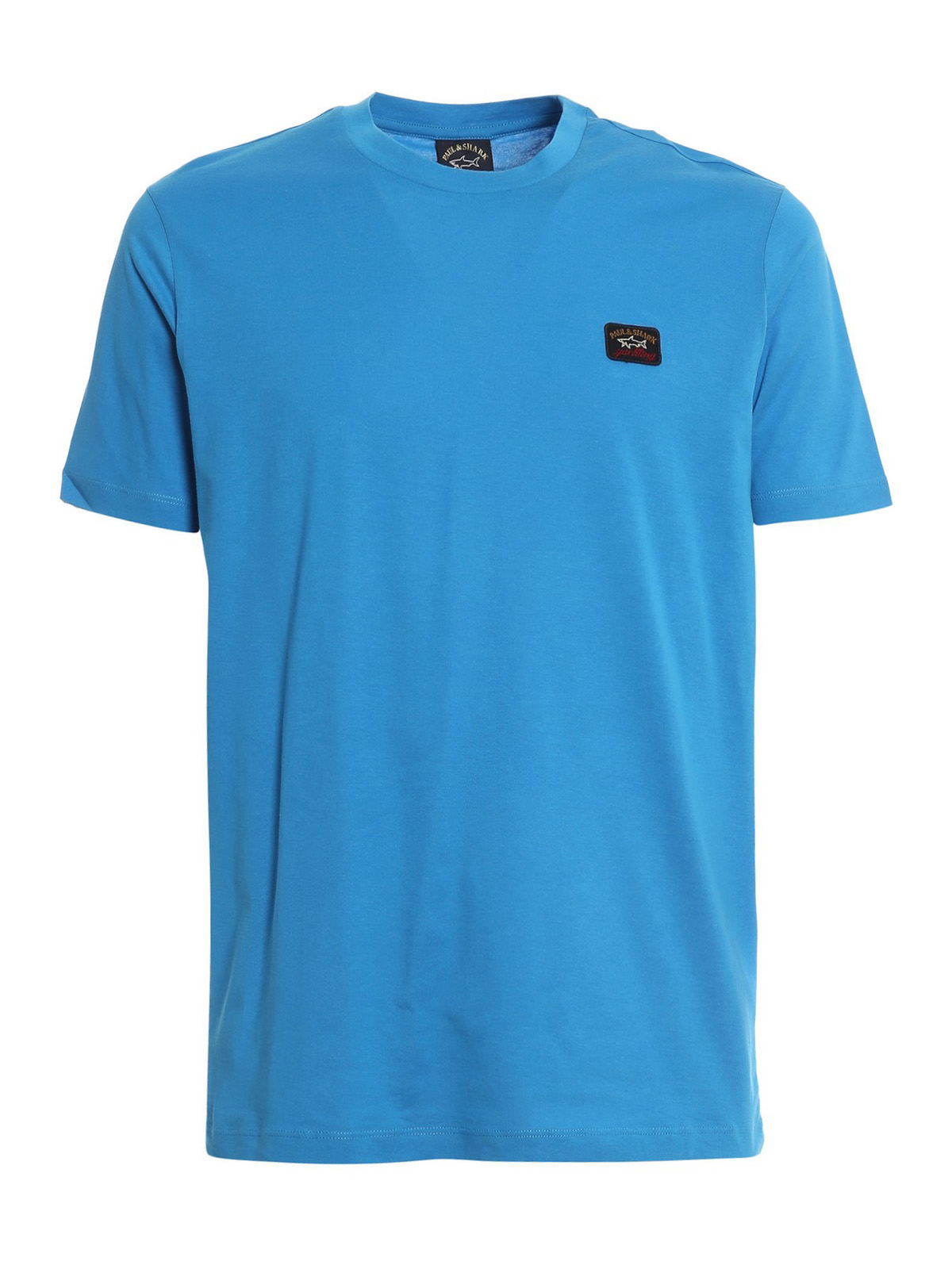 Paul & Shark Logo Patch T-shirt In Light Blue