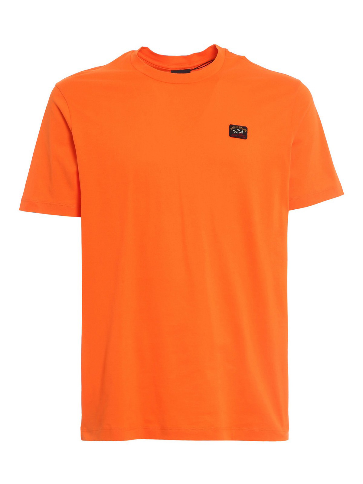 Paul & Shark Logo Patch T-shirt In Orange