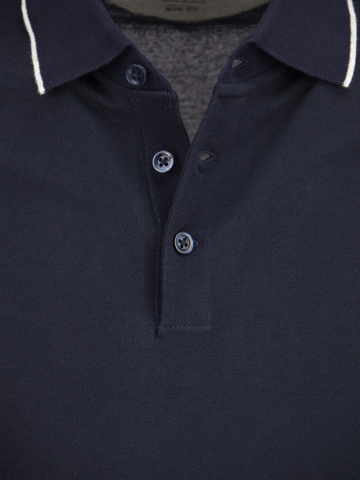 BRUNELLO CUCINELLI ネイビー ポロシャツ メンズ 向け ネイビーブルー シャツカラー付き ポロシャツ