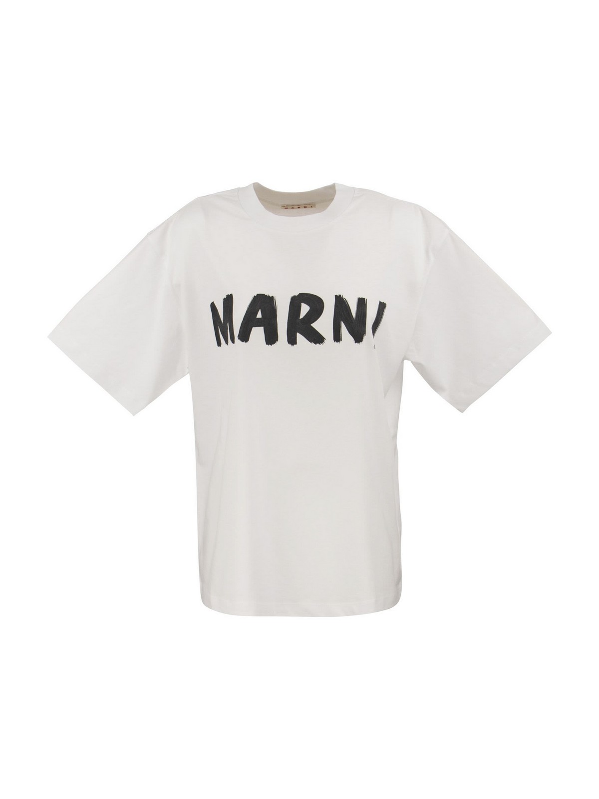 Shop Marni Cotton Jersey T-shirt With Print In White