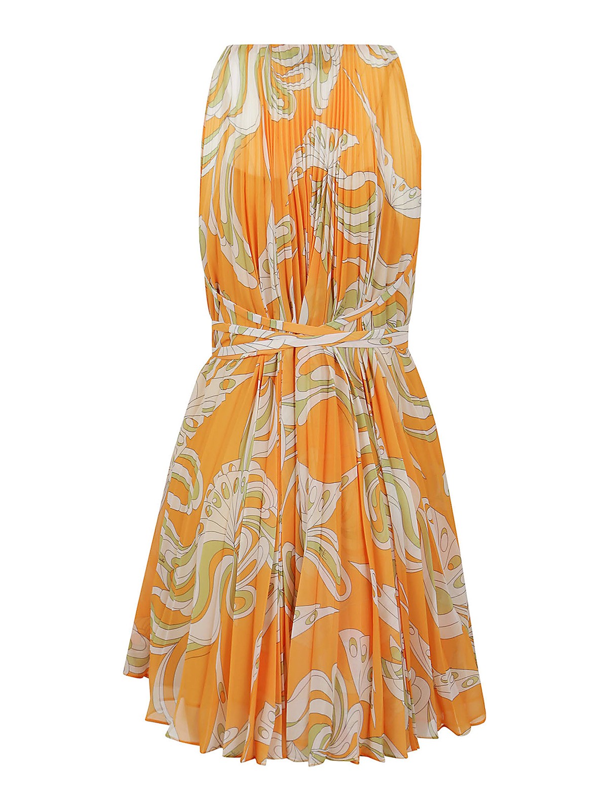 Emilio Pucci Pleated mini dress - Orange - Women|2ERH352E764012 Emilio Pucci Pleated mini dress - Orange - Women|2ERH352E764012