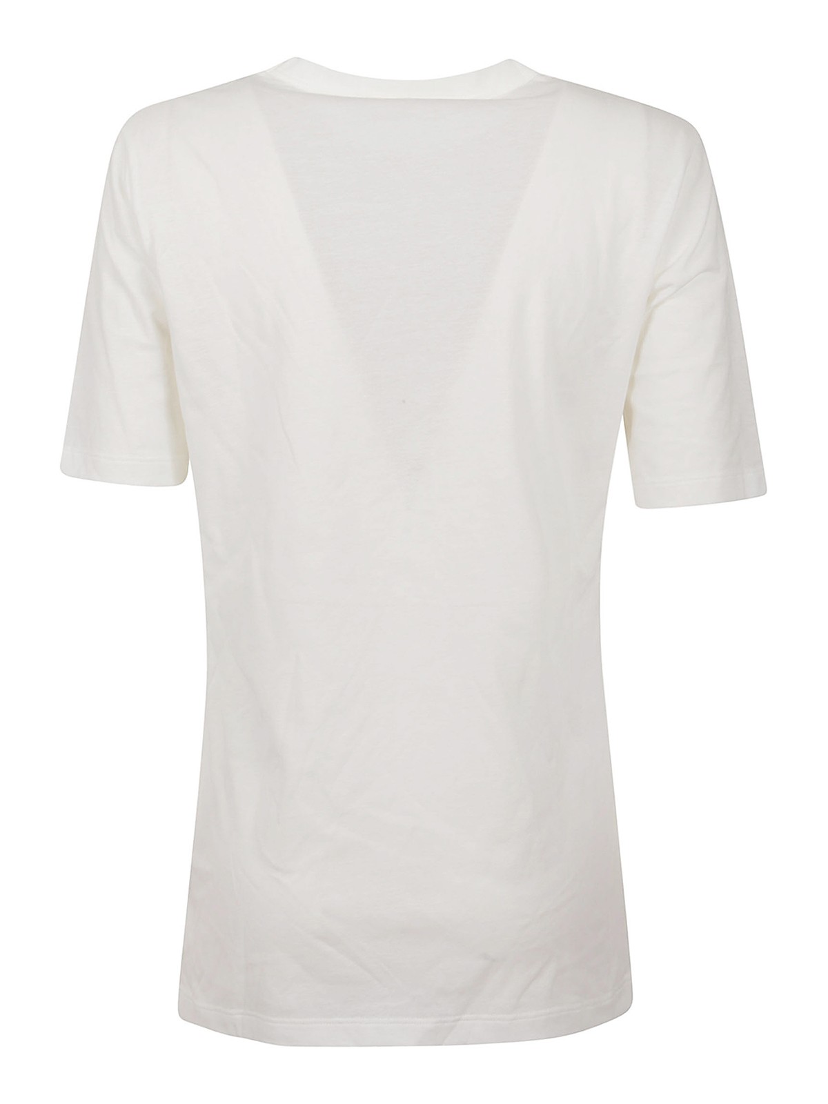 Shop Jil Sander Cotton Logo T-shirt In White
