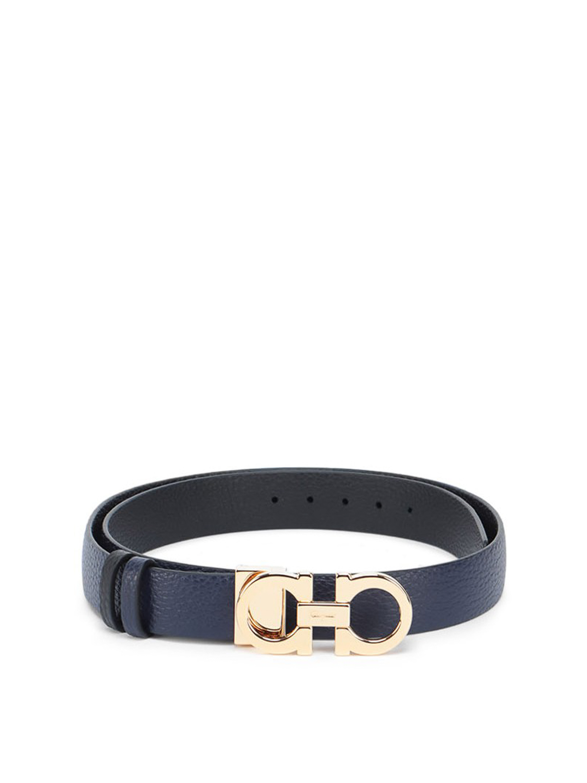 Ferragamo G Mediterraneo Vitello belt - Dark Blue|23A565673955
