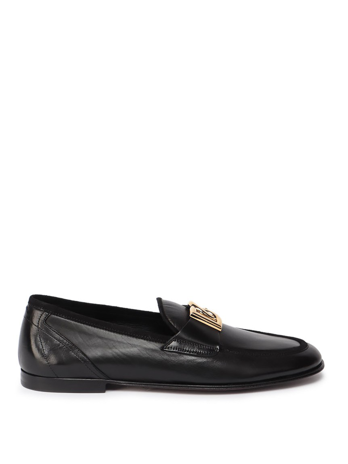 Dolce & Gabbana Ariosto Leather Loafers In Negro