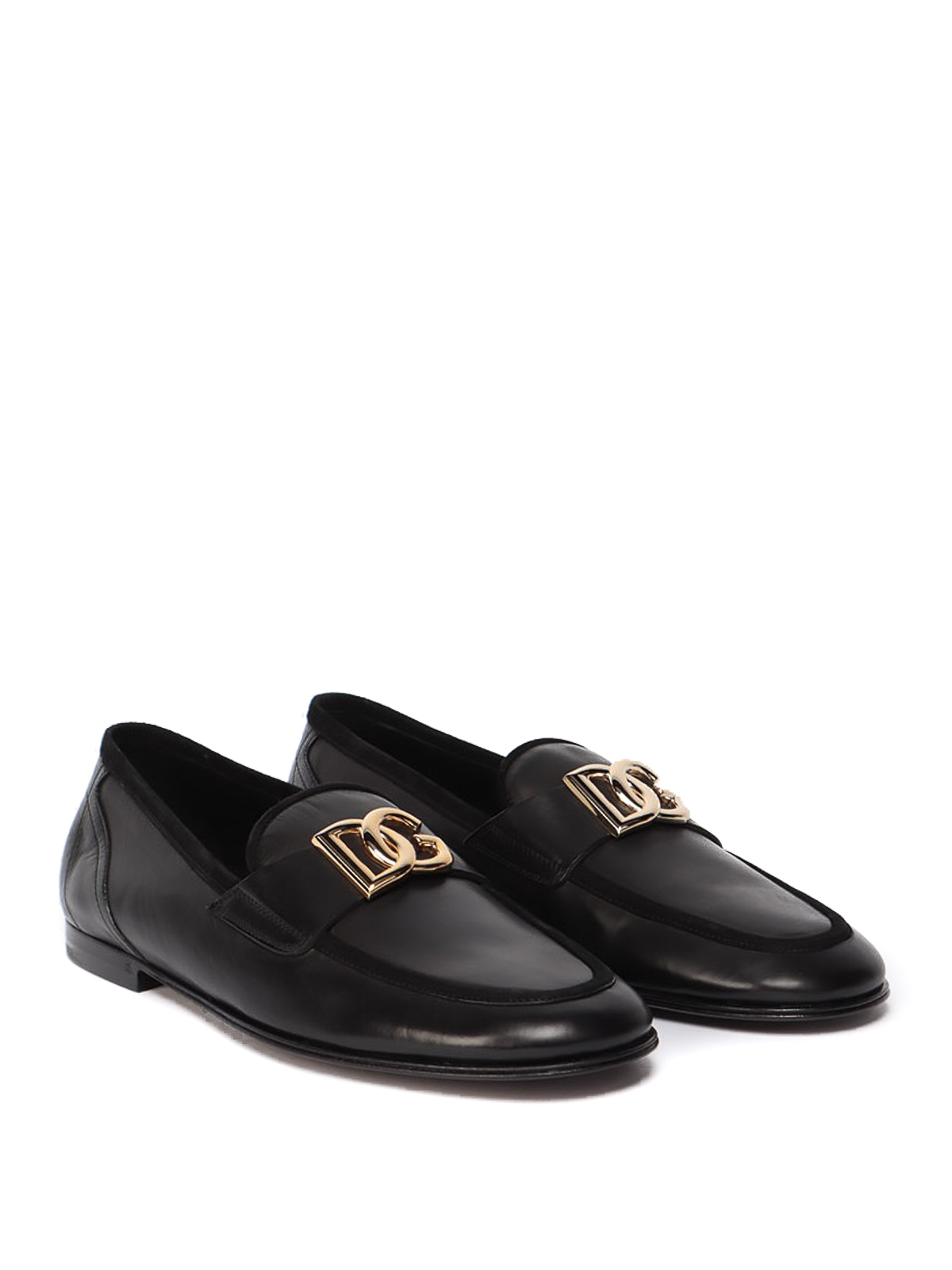 Shop Dolce & Gabbana Logo Detailed Slippers In Negro