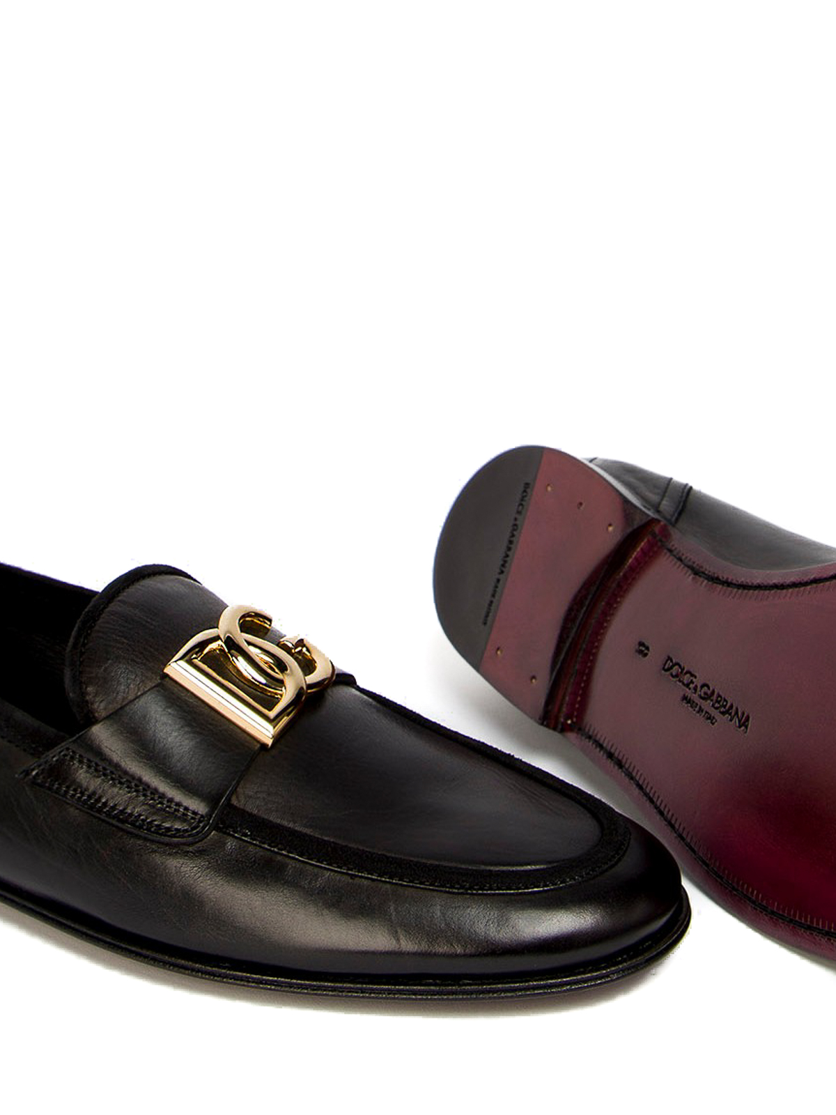Shop Dolce & Gabbana Logo Detailed Slippers In Negro