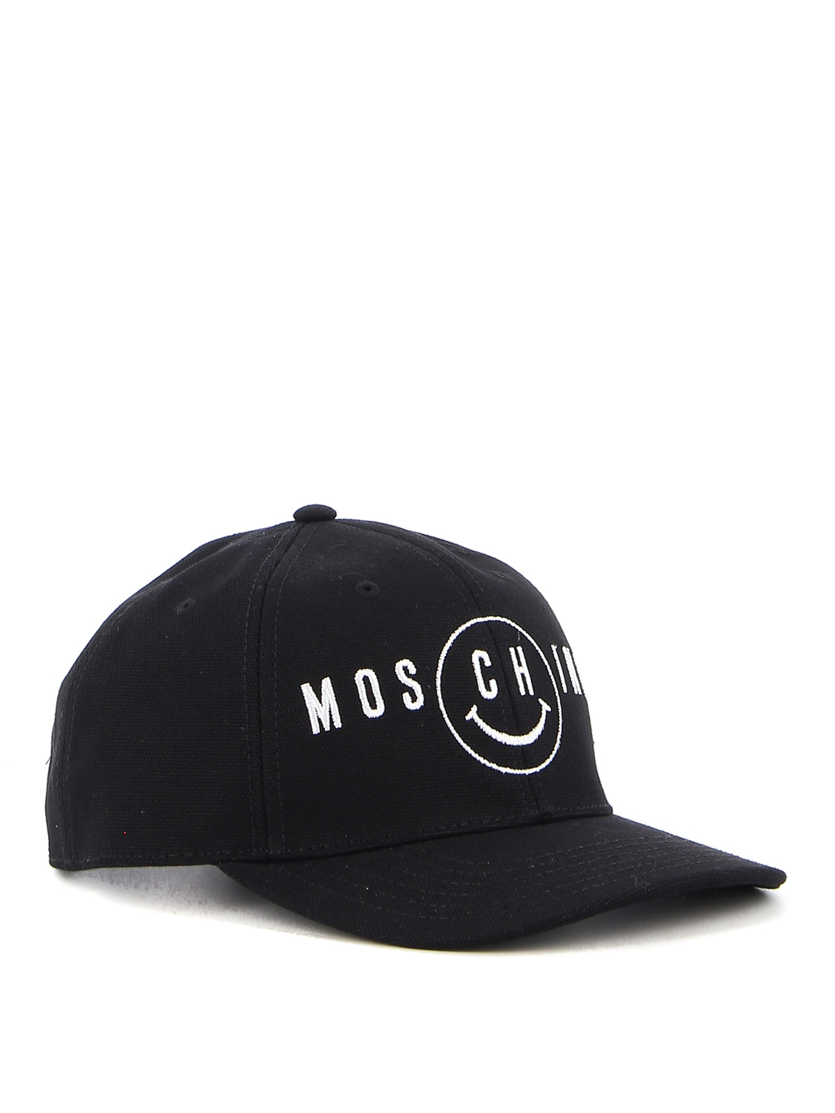 Moschino Smile logo baseball cap Black Men 920182660555