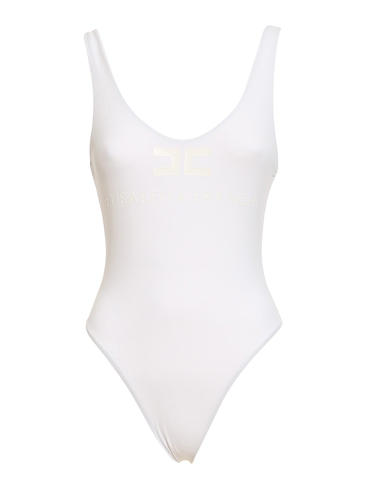 Elisabetta Franchi Logo one-piece swimsuit - White|CS43B21E2360