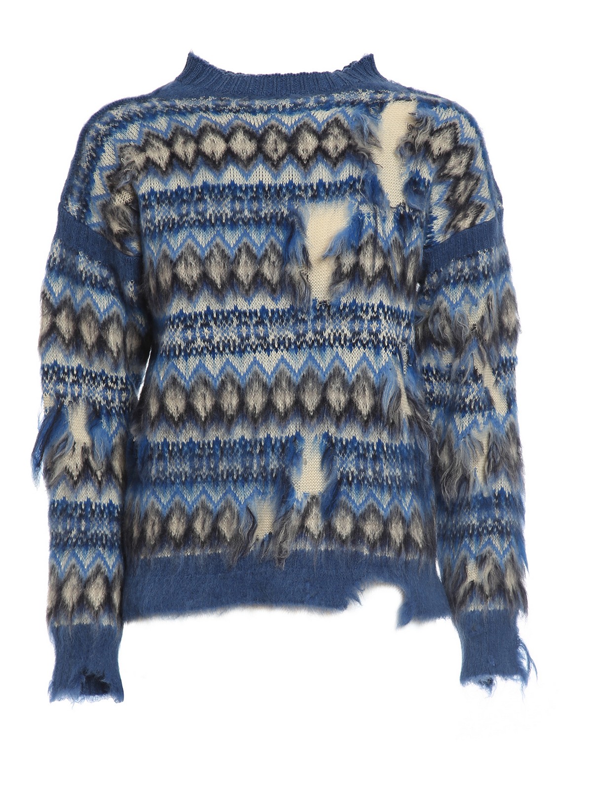 Maison Margiela Destroyed jacquard sweater|S31GP0091S17905001J