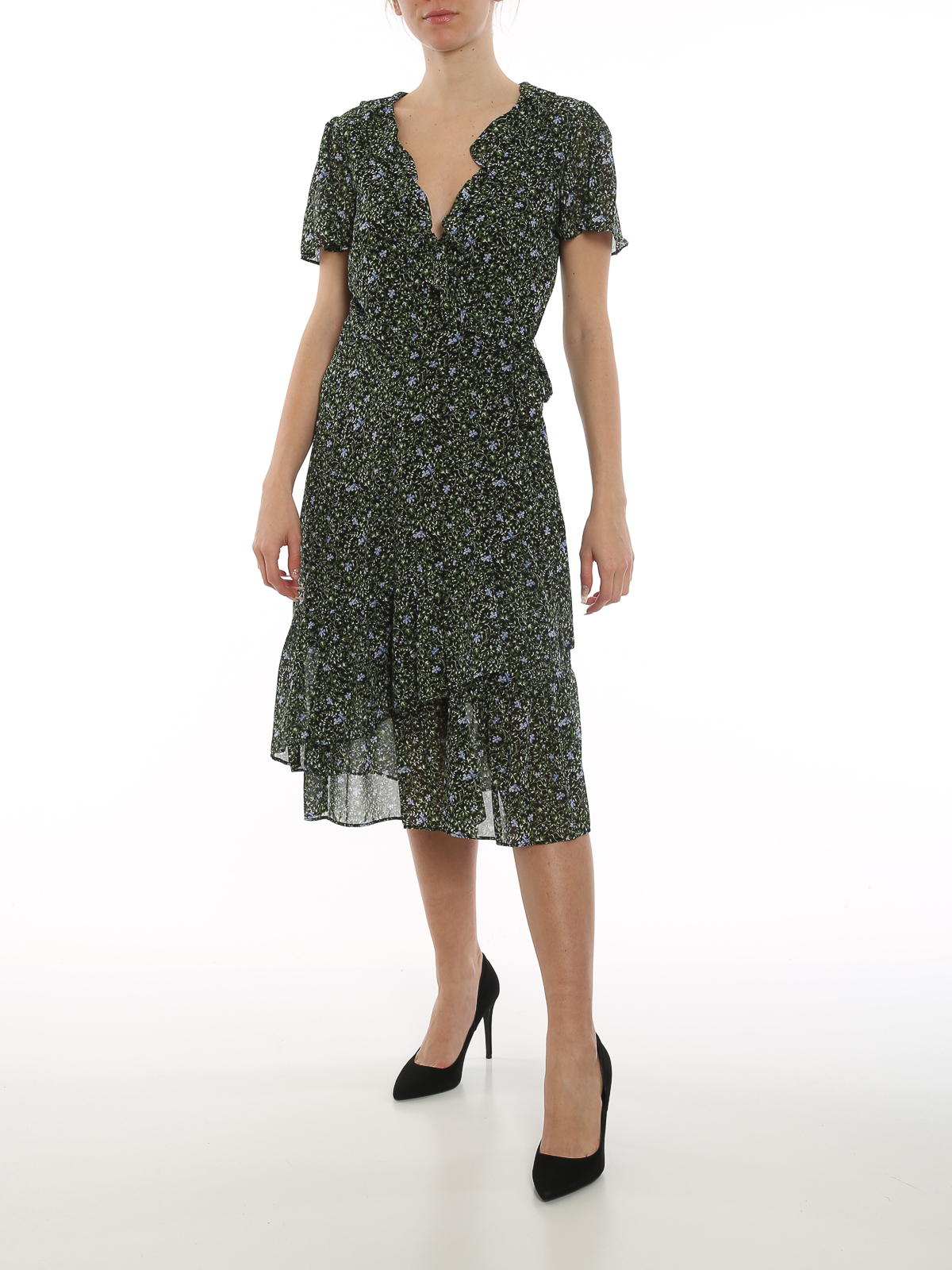 MICHAEL Michael Kors Polka Dot Georgette Wrap Dress  Clothes design  Designer outfits woman Georgette dress