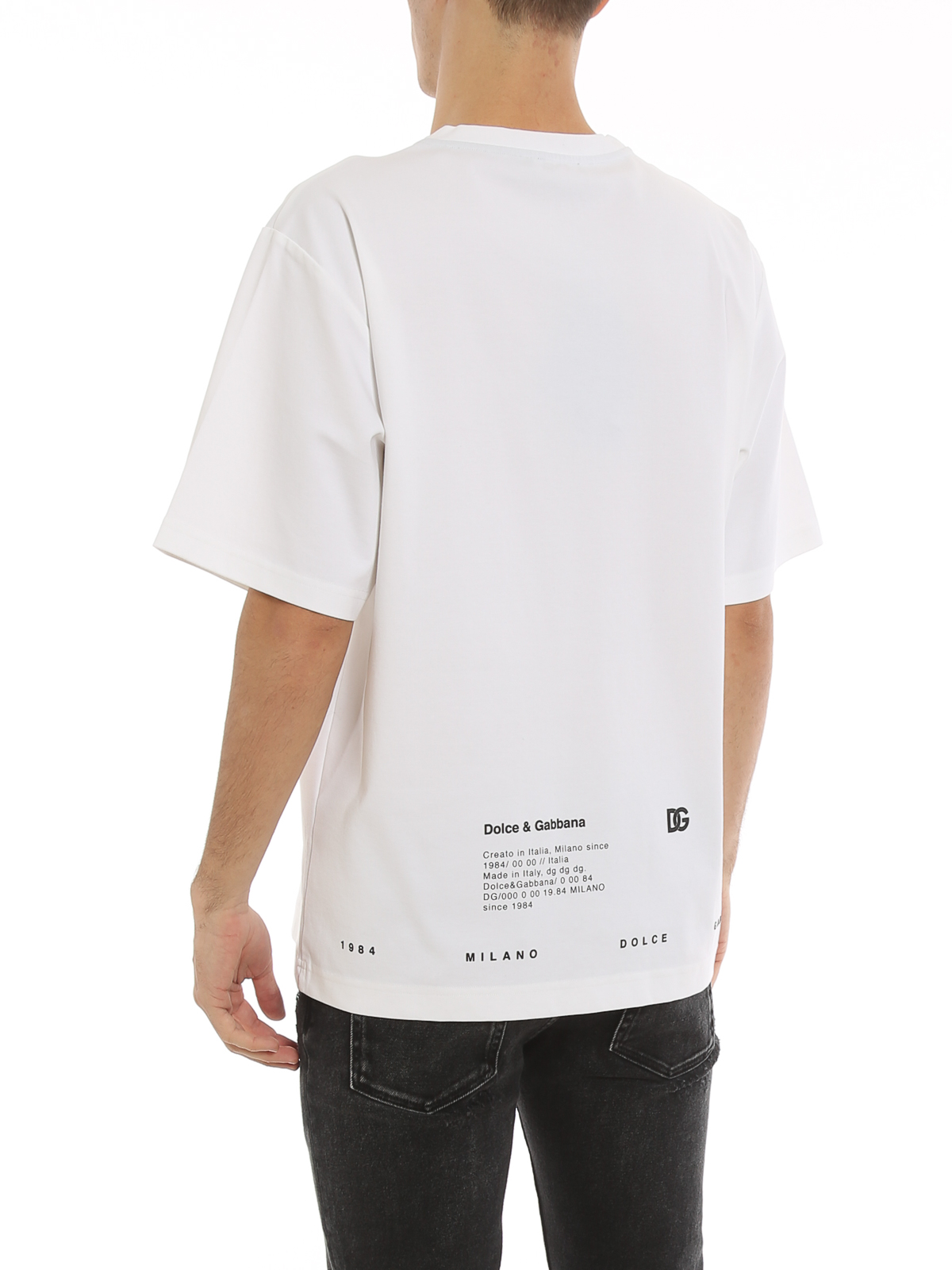 DOLCE & GABBANA メンズ Tシャツ HATE LESS Dolce & Gabbana Logo T-Shirt | Harrods US