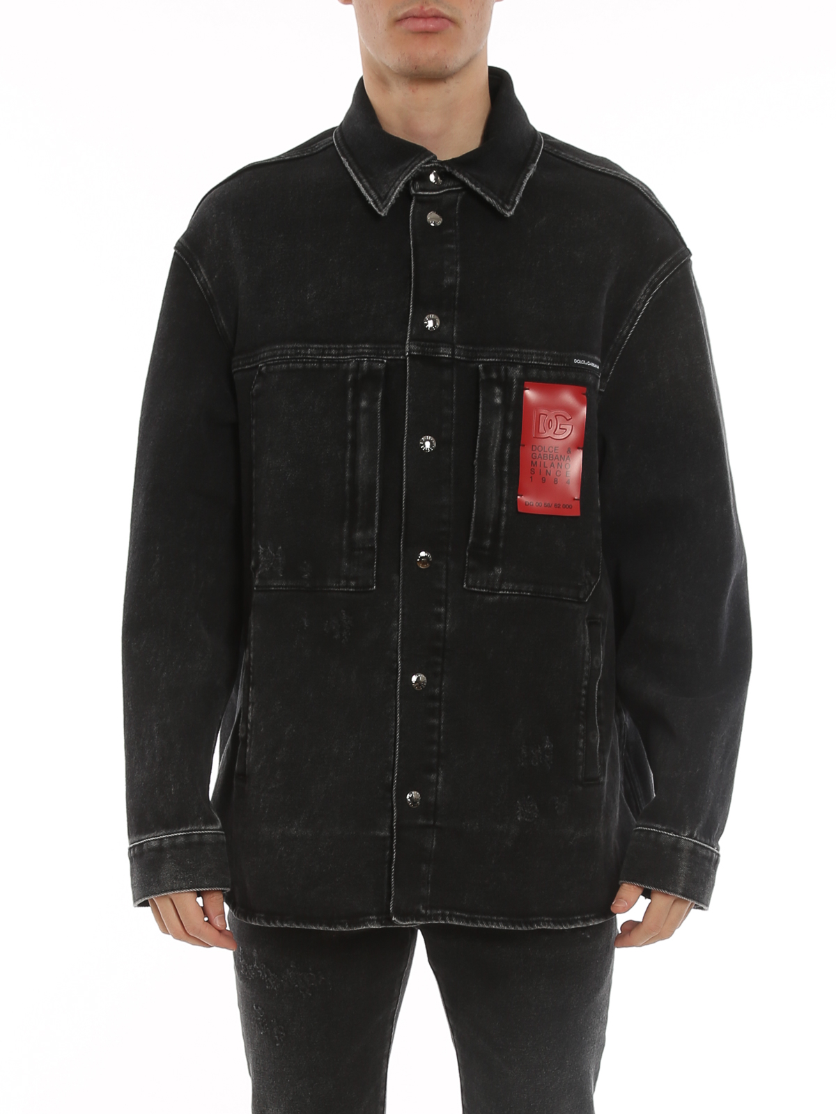 Dolce & Gabbana デニムジャケット - 黒|G9WO1DG8ER0S9001
