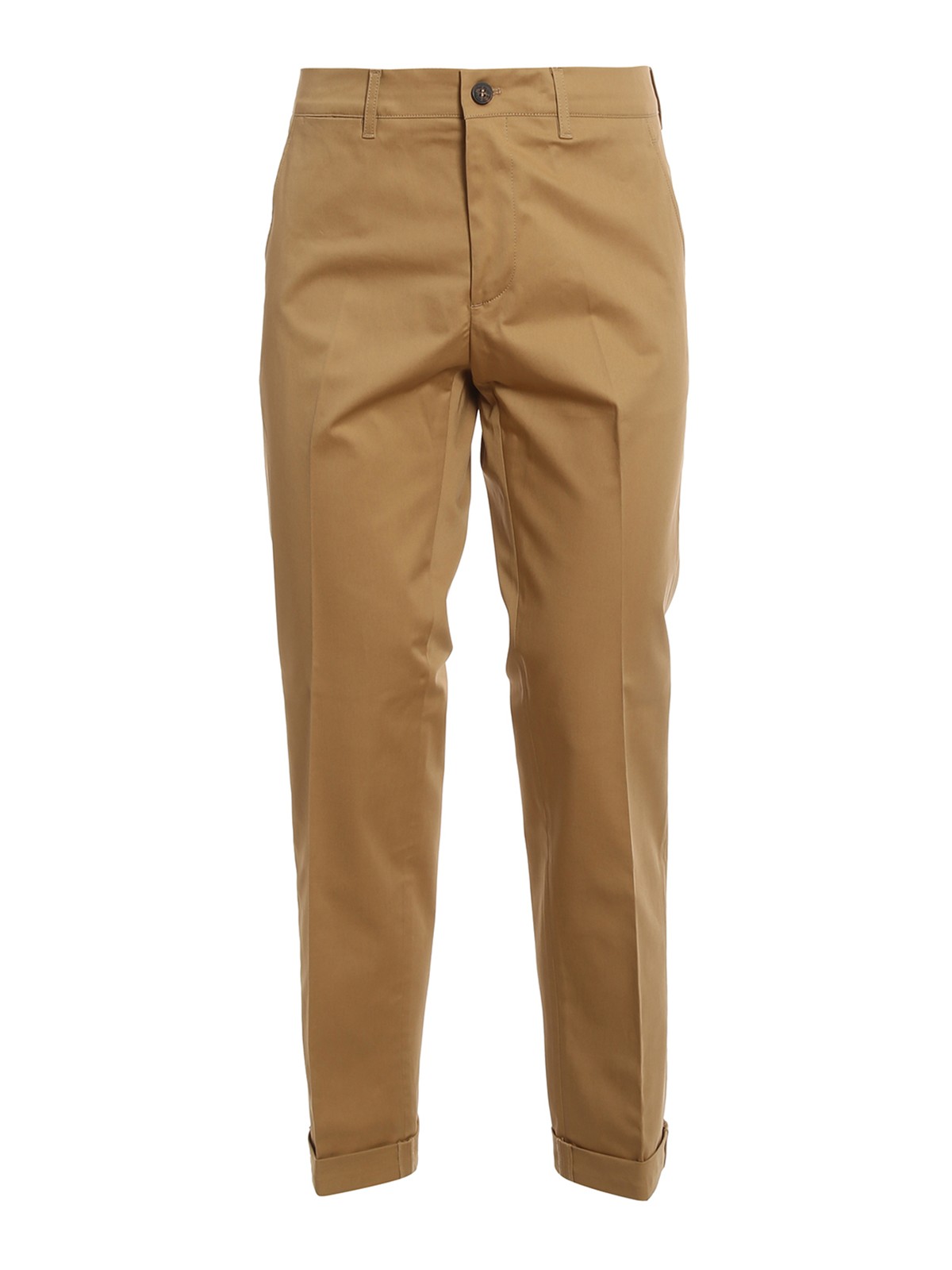 Shop Golden Goose Conrad Cotton Pants In Camel