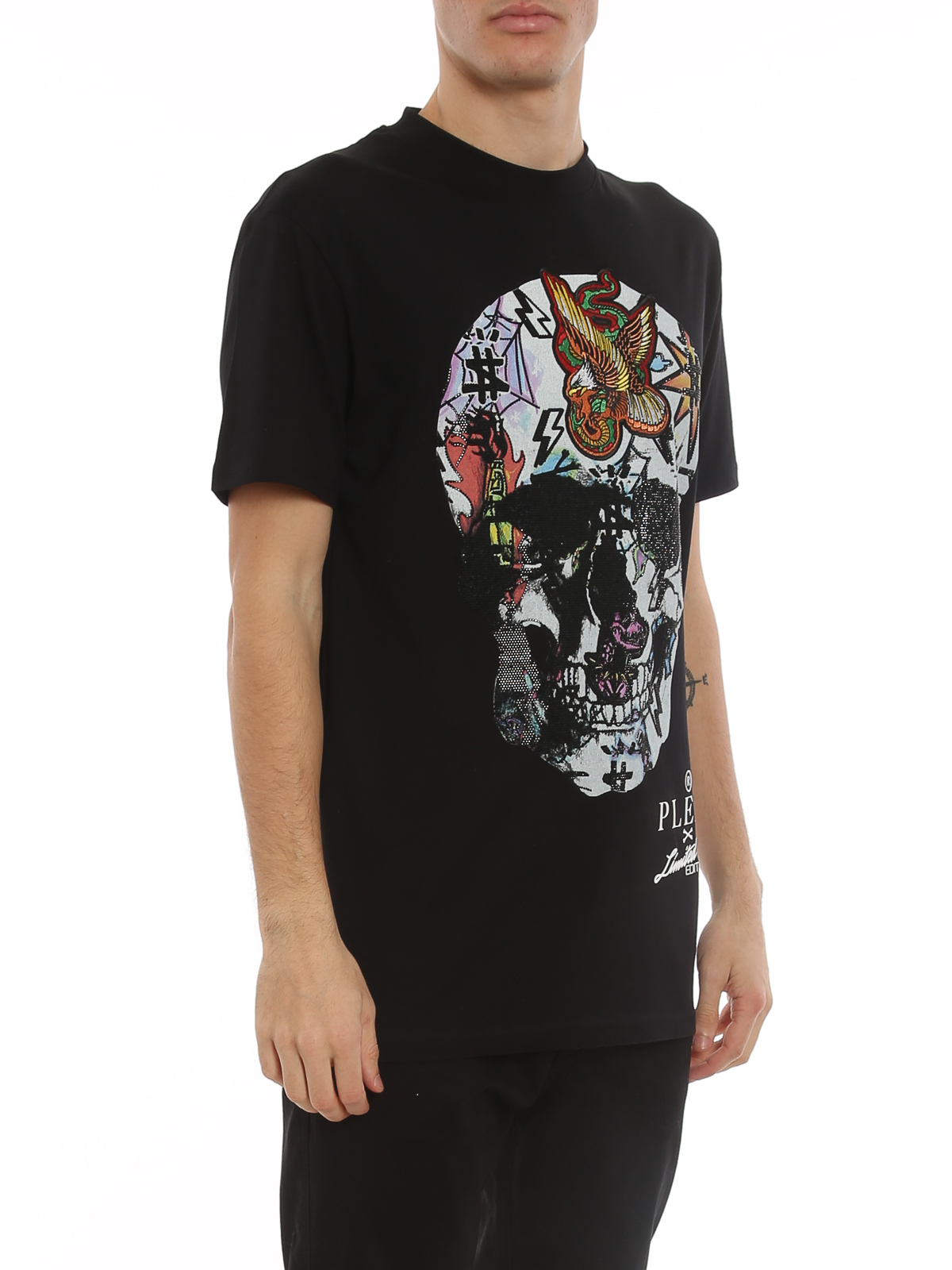 【残りわずか】 Philipp Plein Tattoo T-shirt - Black - Men | UTK0129PJO002N02 トップス