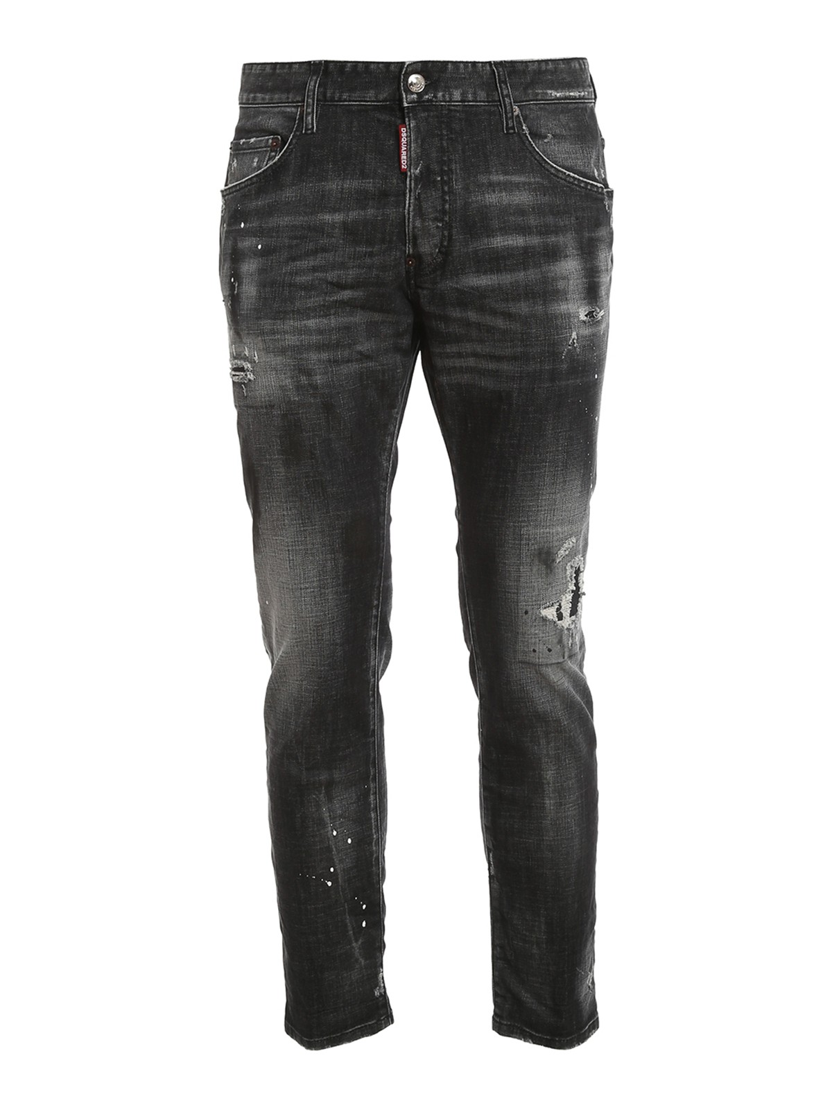 Dsquared2 Cropped Skater Jeans In Negro