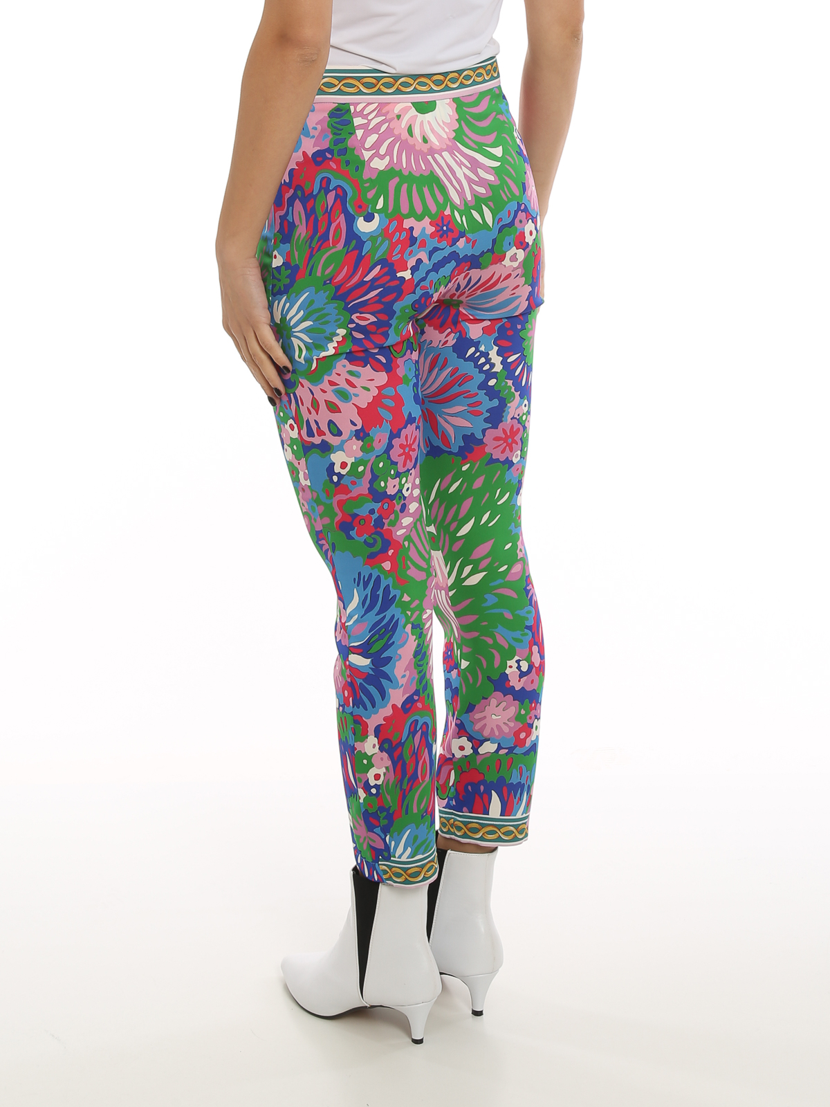 Shop Dolce & Gabbana Leggins - Reinassance In Multicolor